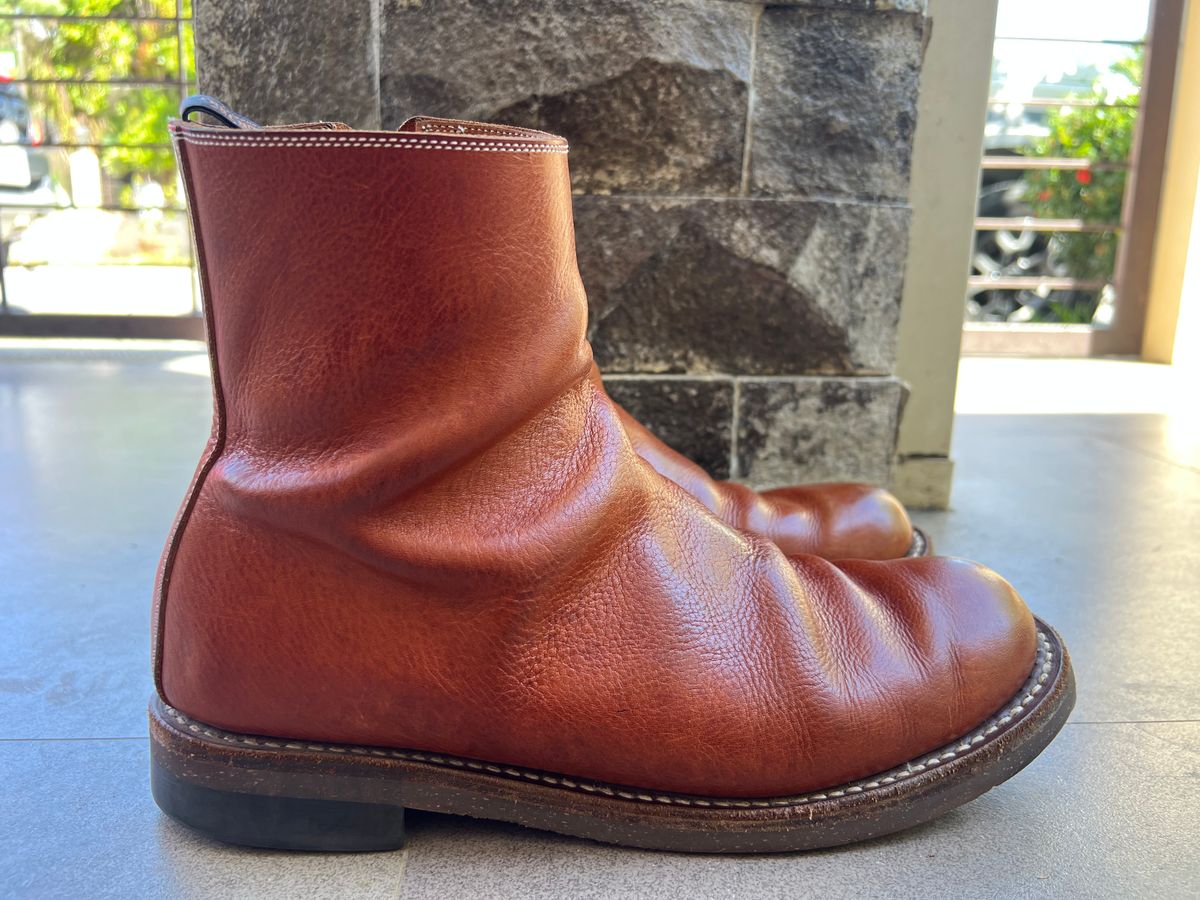 Photo by elmer.richard on April 6, 2026 of the Rolling Dub Trio Casper Boot in Brown Vachetta Virgilio.