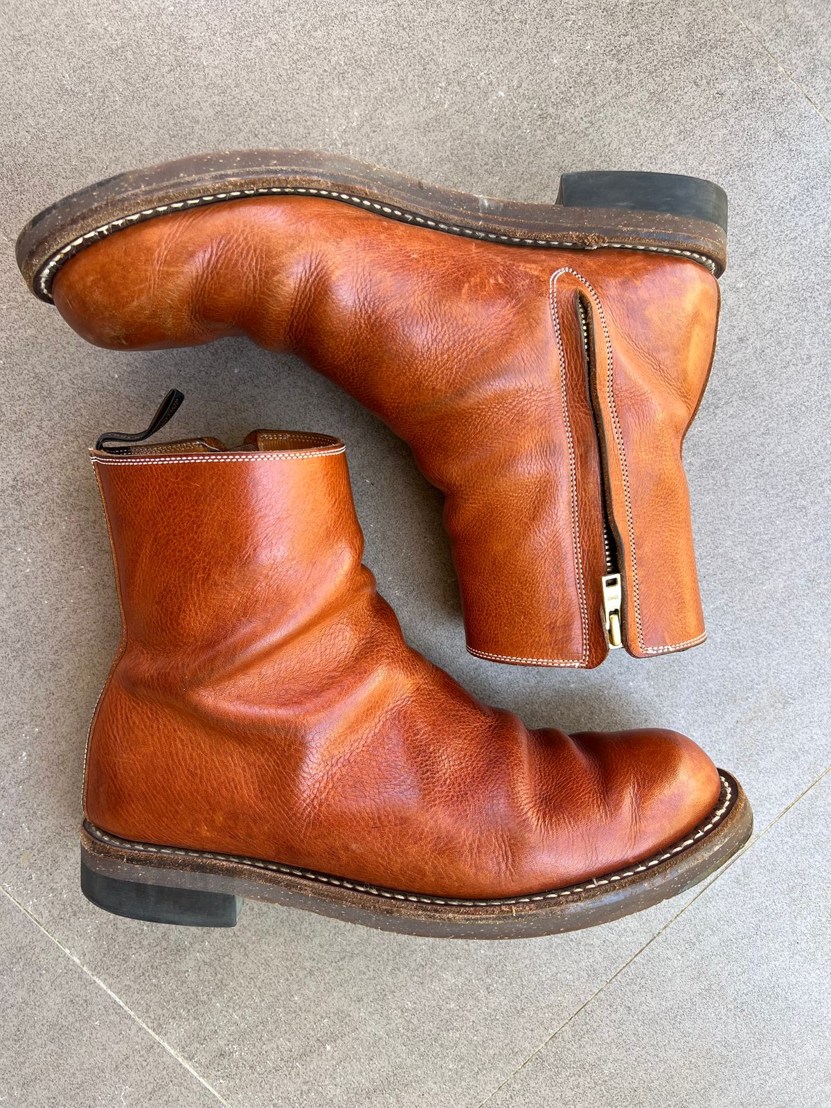 Photo by elmer.richard on April 6, 2026 of the Rolling Dub Trio Casper Boot in Brown Vachetta Virgilio.