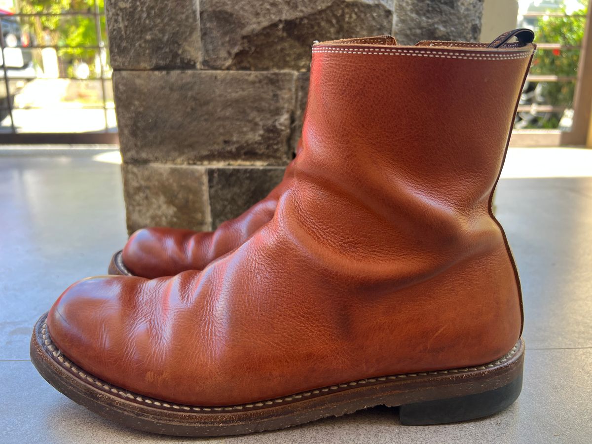 Photo by elmer.richard on April 6, 2026 of the Rolling Dub Trio Casper Boot in Brown Vachetta Virgilio.