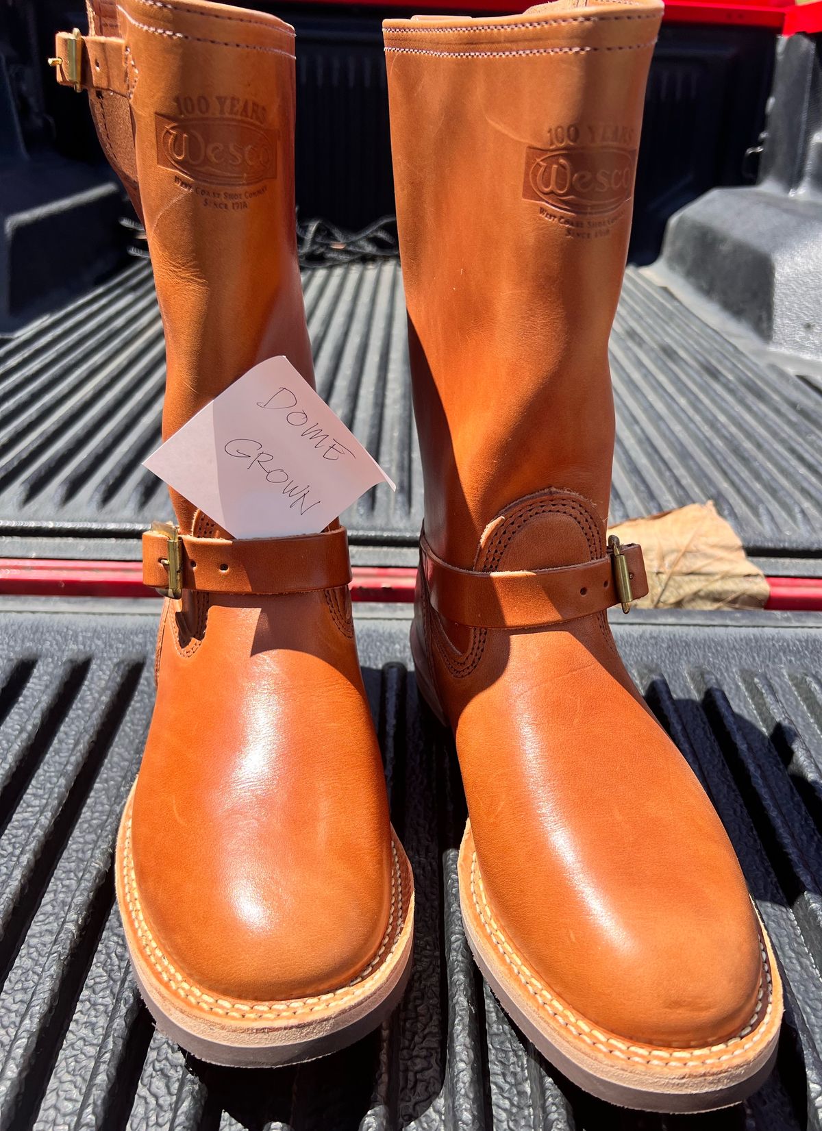 Photo by elmer.richard on November 9, 2023 of the Wesco Boss Engineer Boot in Wickett & Craig Buck Brown Traditional Harness.