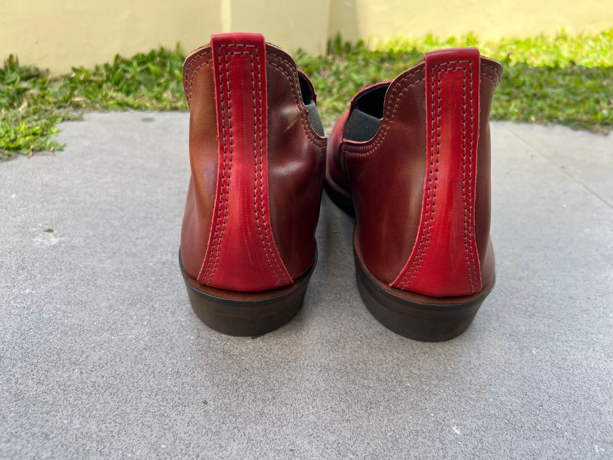 Photo by elmer.richard on October 4, 2022 of the Wesco Romeo in Shinki Cognac Shell Cordovan.