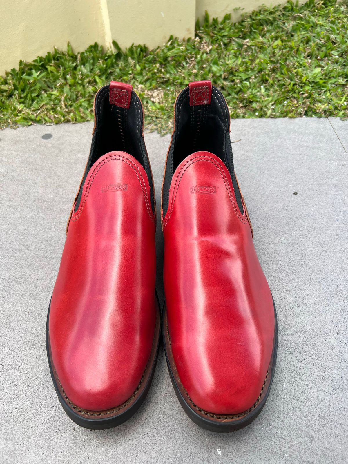 Photo by elmer.richard on October 5, 2022 of the Wesco Romeo in Shinki Cognac Shell Cordovan.