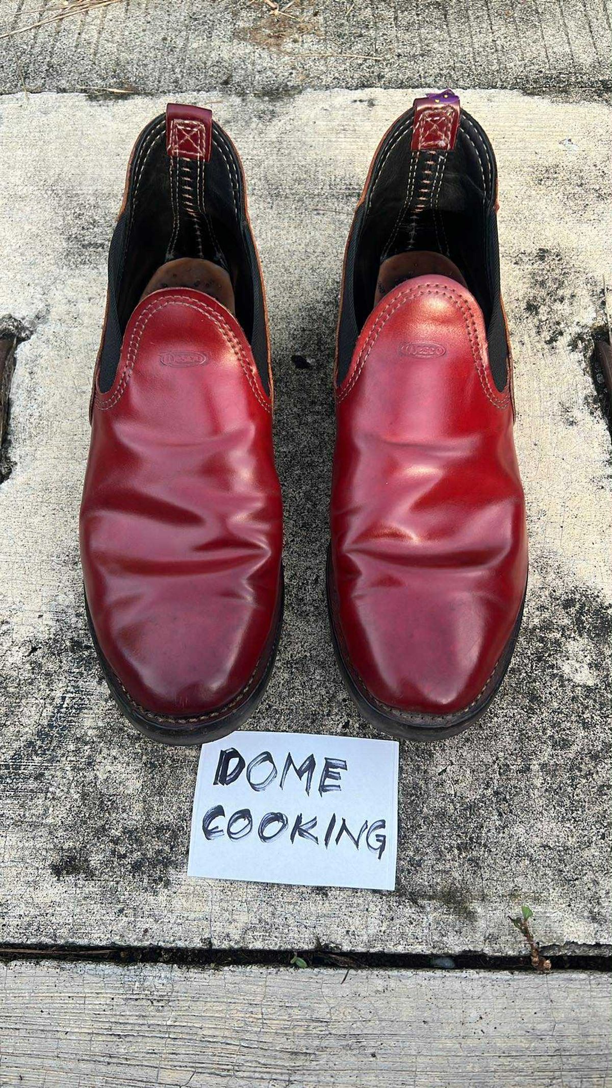 Photo by elmer.richard on November 4, 2025 of the Wesco Romeo in Shinki Ruby Red And Brown Shell Cordovan.