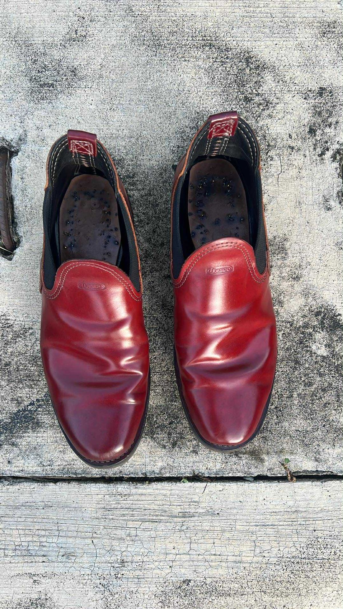 Photo by elmer.richard on November 4, 2025 of the Wesco Romeo in Shinki Ruby Red And Brown Shell Cordovan.