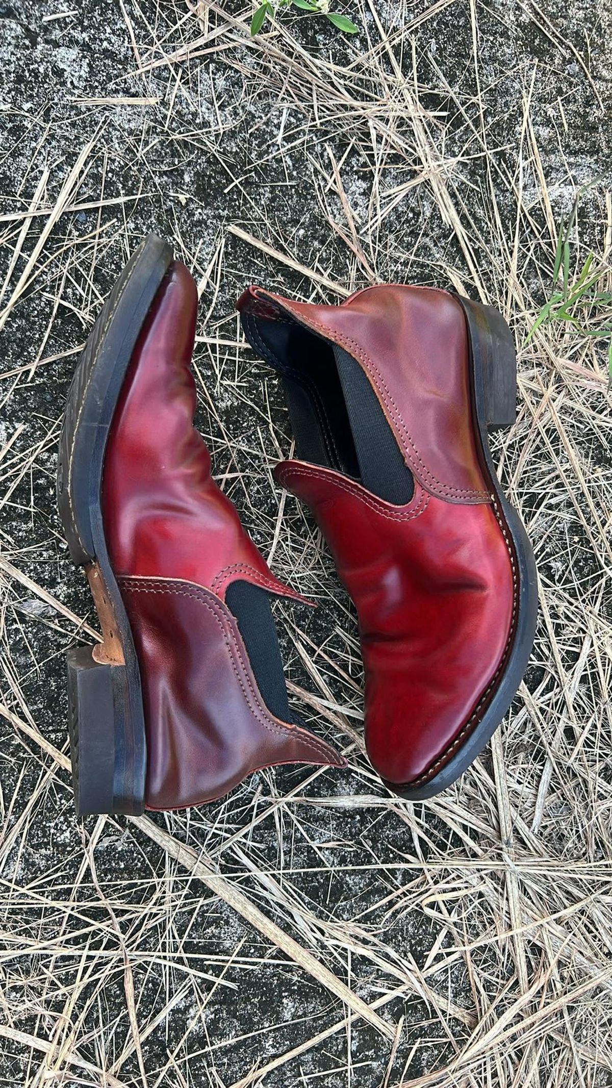 Photo by elmer.richard on December 3, 2025 of the Wesco Romeo in Shinki Ruby Red And Brown Shell Cordovan.