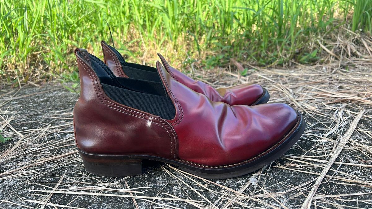 Photo by elmer.richard on December 3, 2025 of the Wesco Romeo in Shinki Ruby Red And Brown Shell Cordovan.