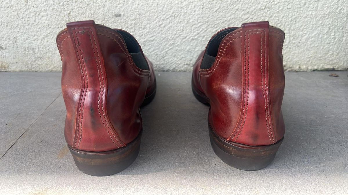 Photo by elmer.richard on January 4, 2026 of the Wesco Romeo in Shinki Ruby Red And Brown Shell Cordovan.