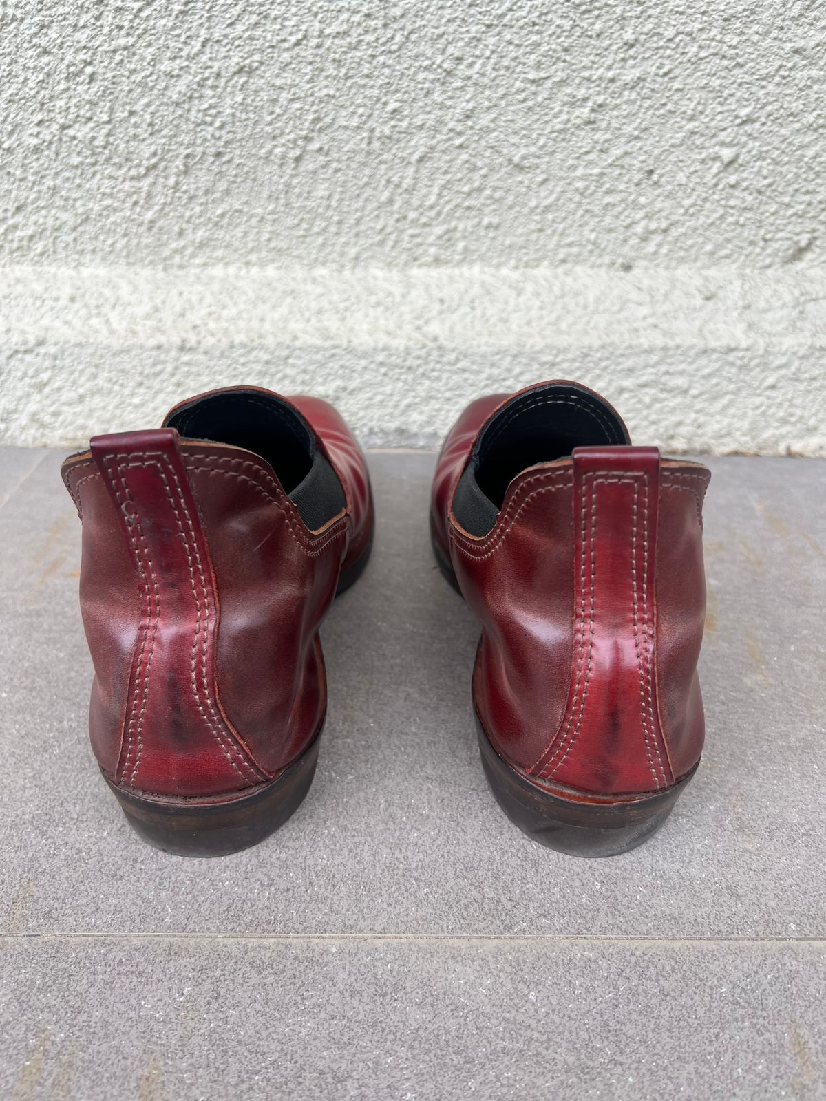 Photo by elmer.richard on February 4, 2026 of the Wesco Romeo in Shinki Ruby Red And Brown Shell Cordovan.