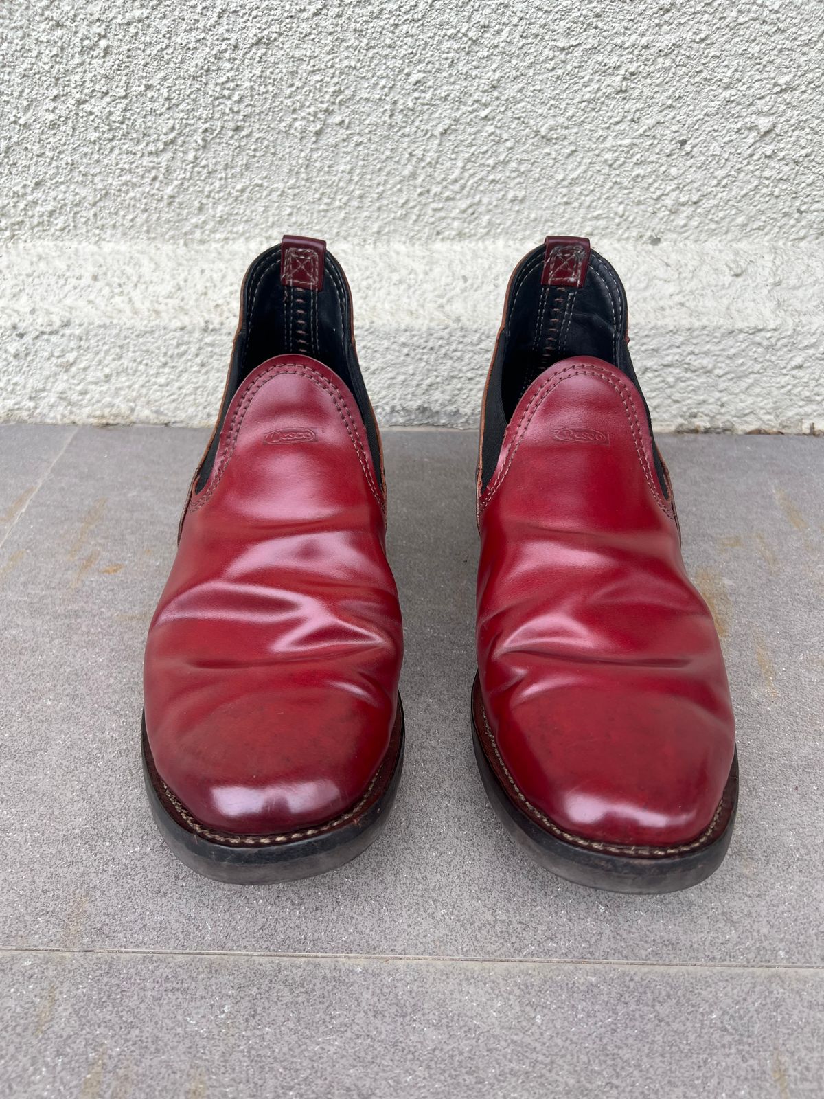 Photo by elmer.richard on February 4, 2026 of the Wesco Romeo in Shinki Ruby Red And Brown Shell Cordovan.