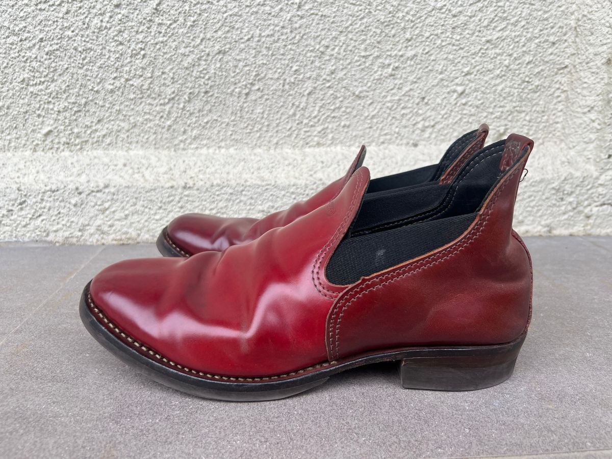 Photo by elmer.richard on February 4, 2026 of the Wesco Romeo in Shinki Ruby Red And Brown Shell Cordovan.