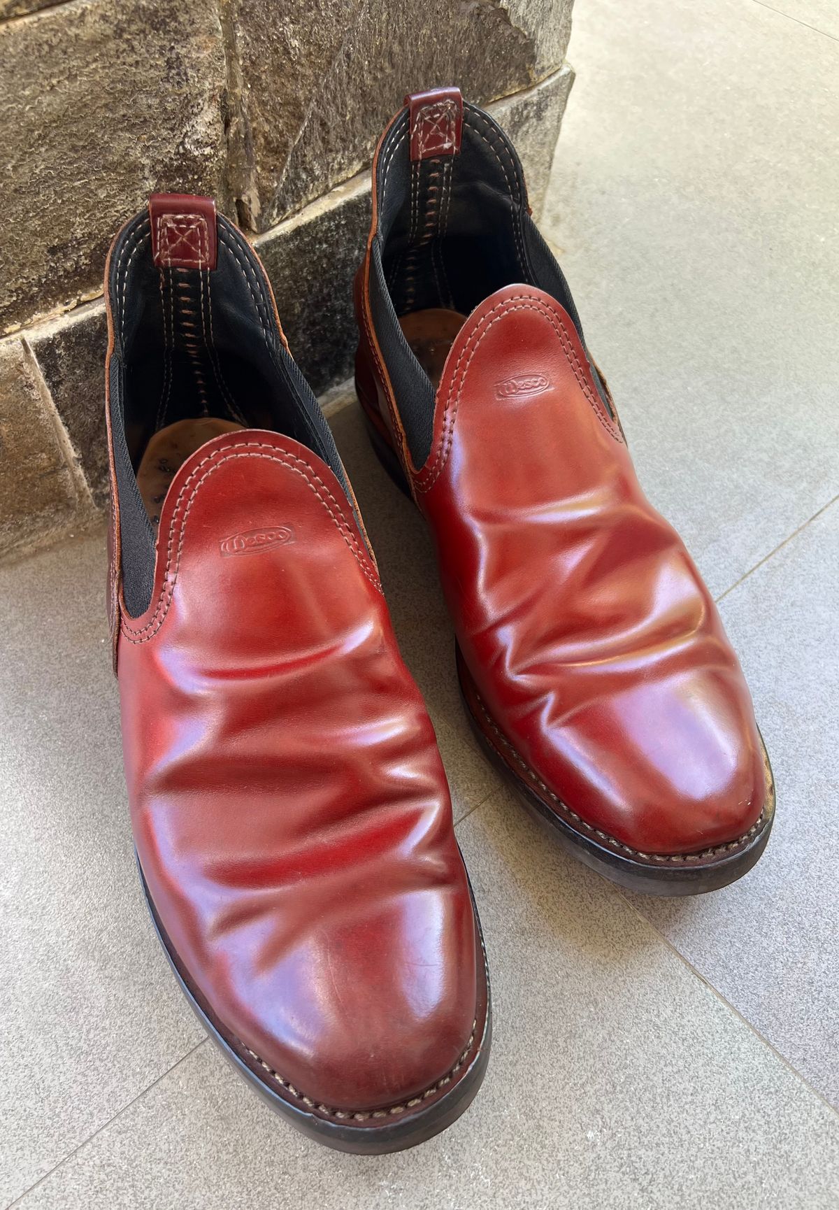 Photo by elmer.richard on April 6, 2026 of the Wesco Romeo in Shinki Ruby Red And Brown Shell Cordovan.