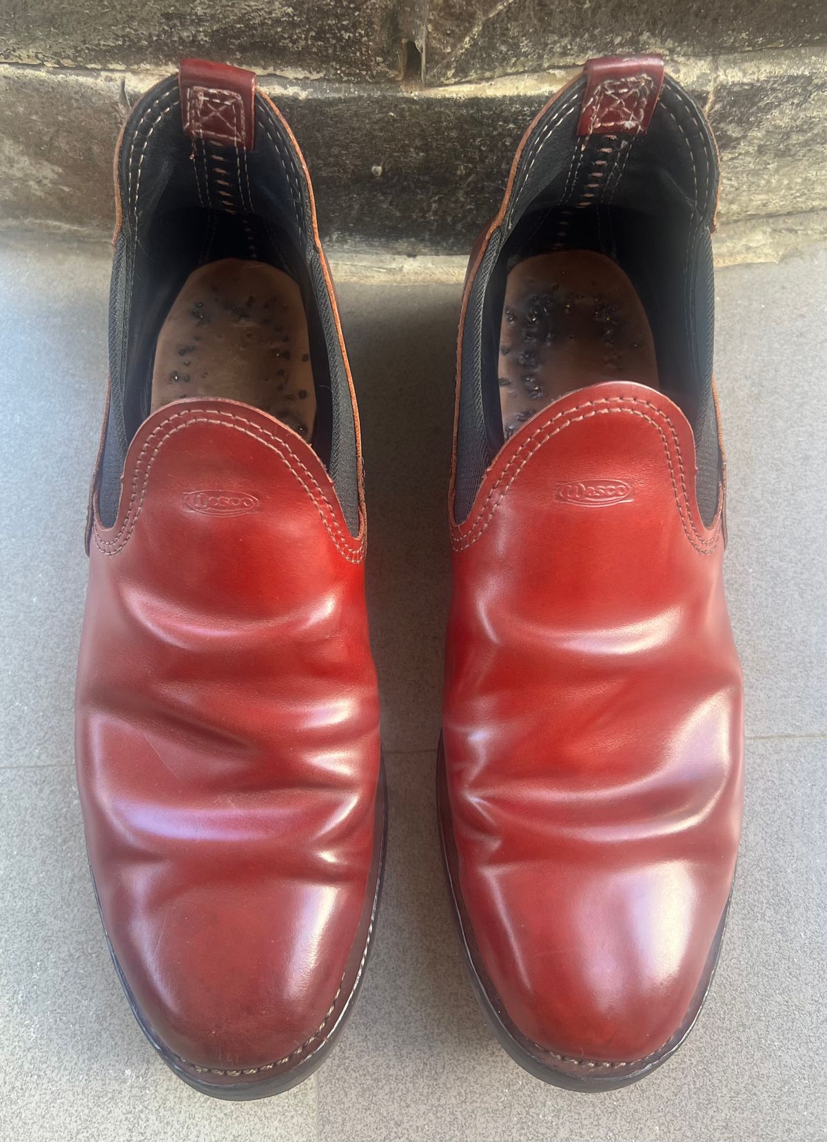 Photo by elmer.richard on April 6, 2026 of the Wesco Romeo in Shinki Ruby Red And Brown Shell Cordovan.
