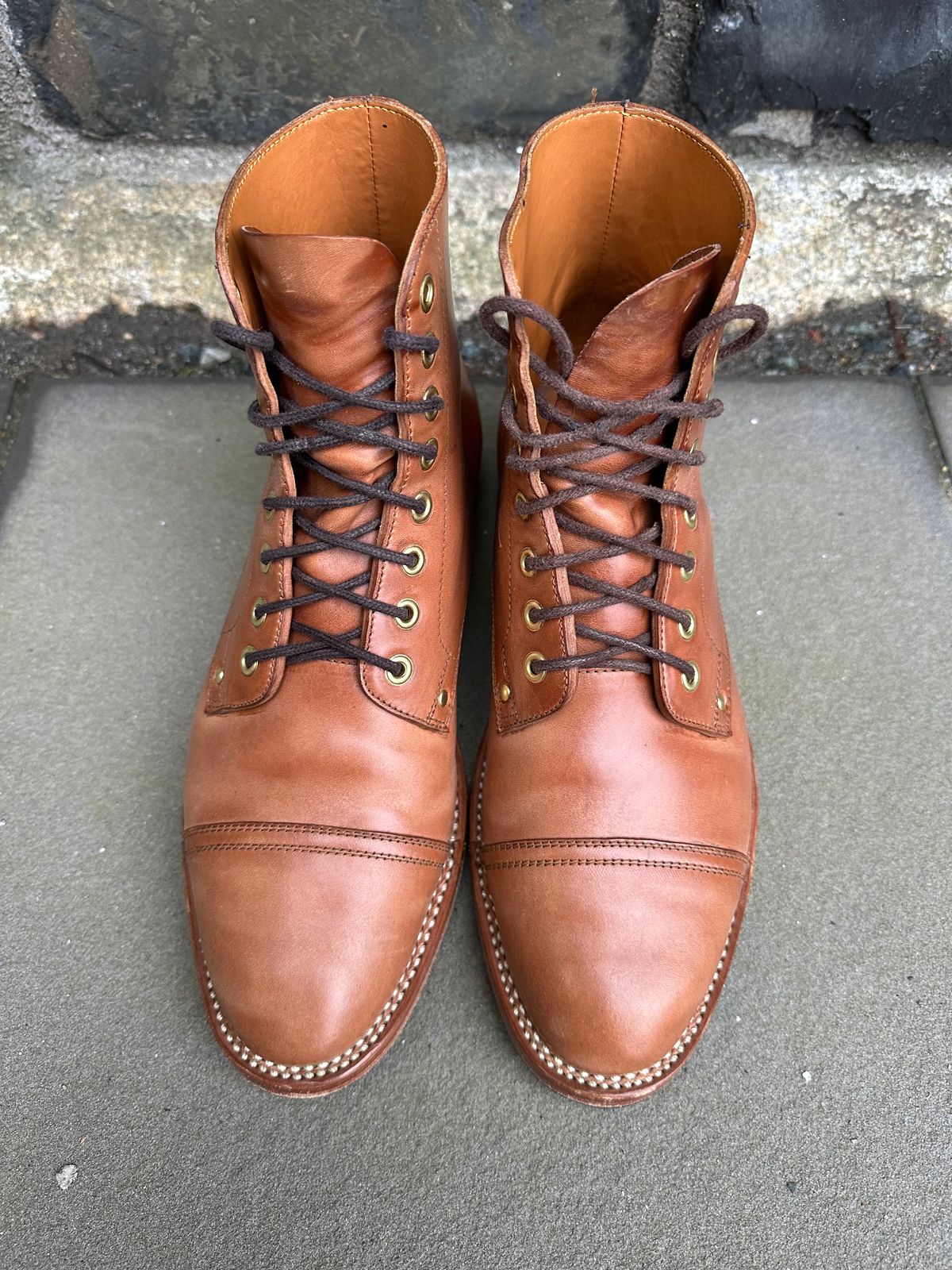 Photo by Mk12Mod0 on January 4, 2023 of the Benzein TDD-01 Boot in Maryam Toscanello Horsebutt.