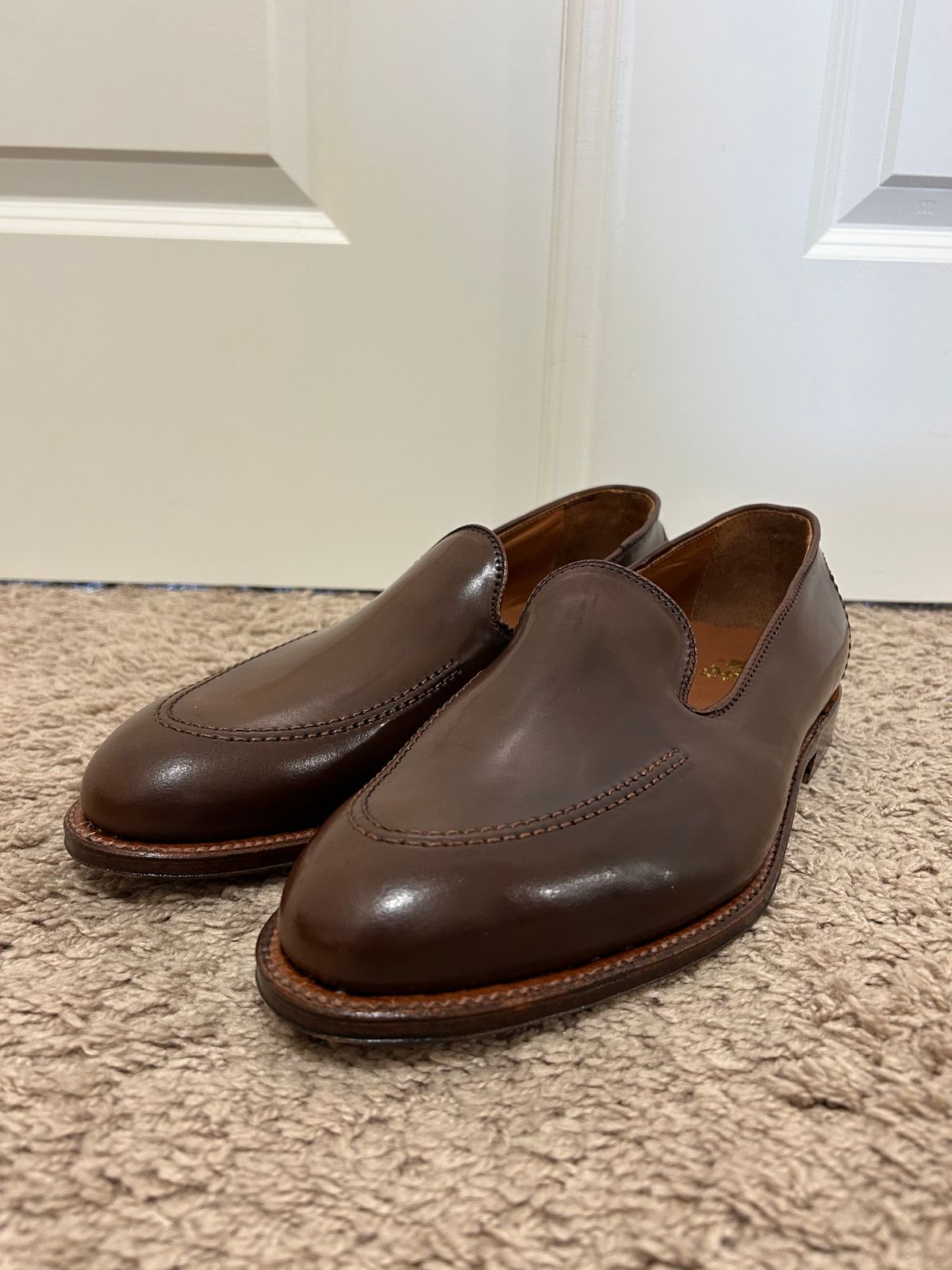 Photo by maguire6859 on October 9, 2023 of the Alden Plain Toe Loafer in Horween Ravello Shell Cordovan.