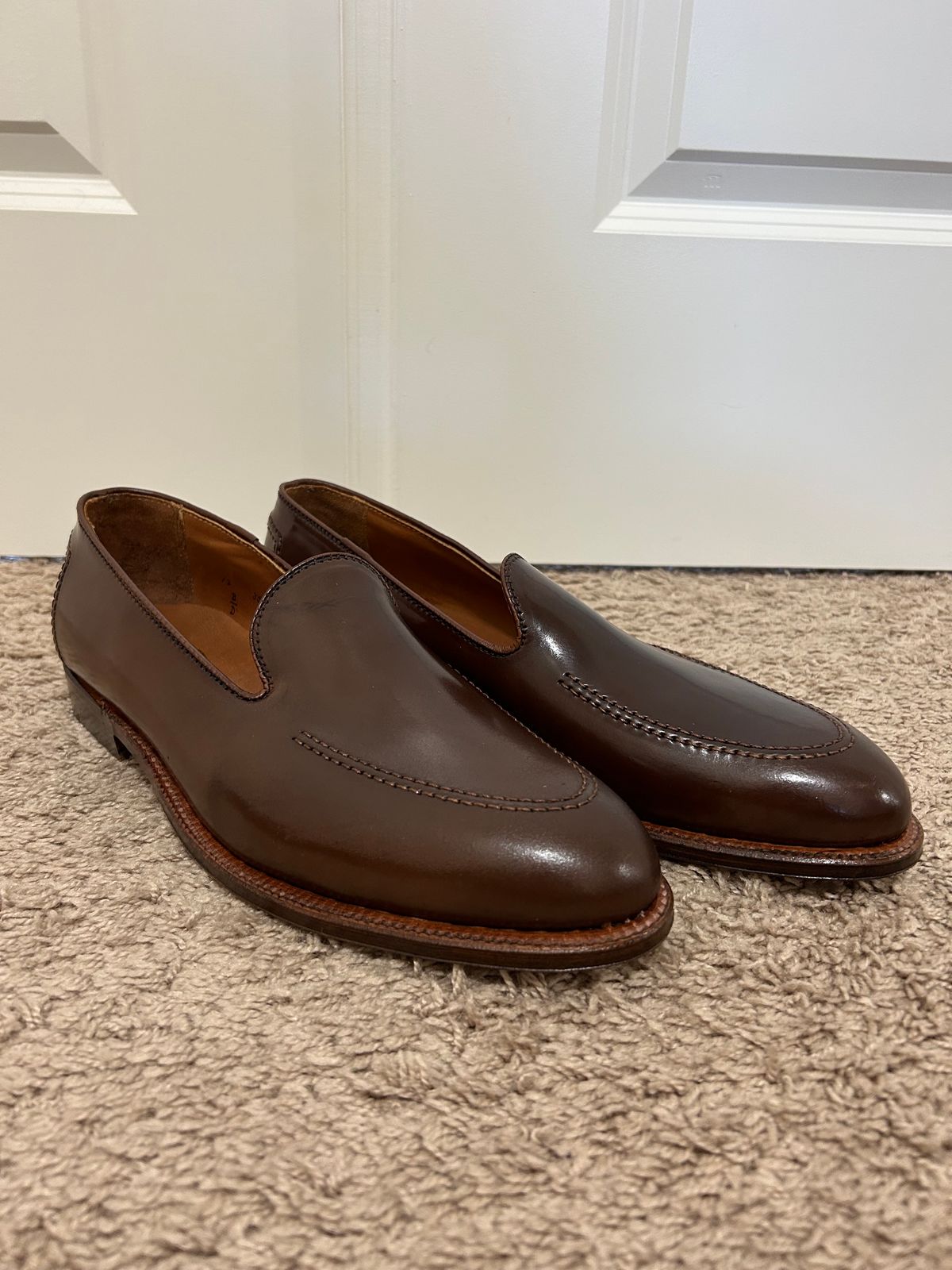 Photo by maguire6859 on October 9, 2023 of the Alden Plain Toe Loafer in Horween Ravello Shell Cordovan.