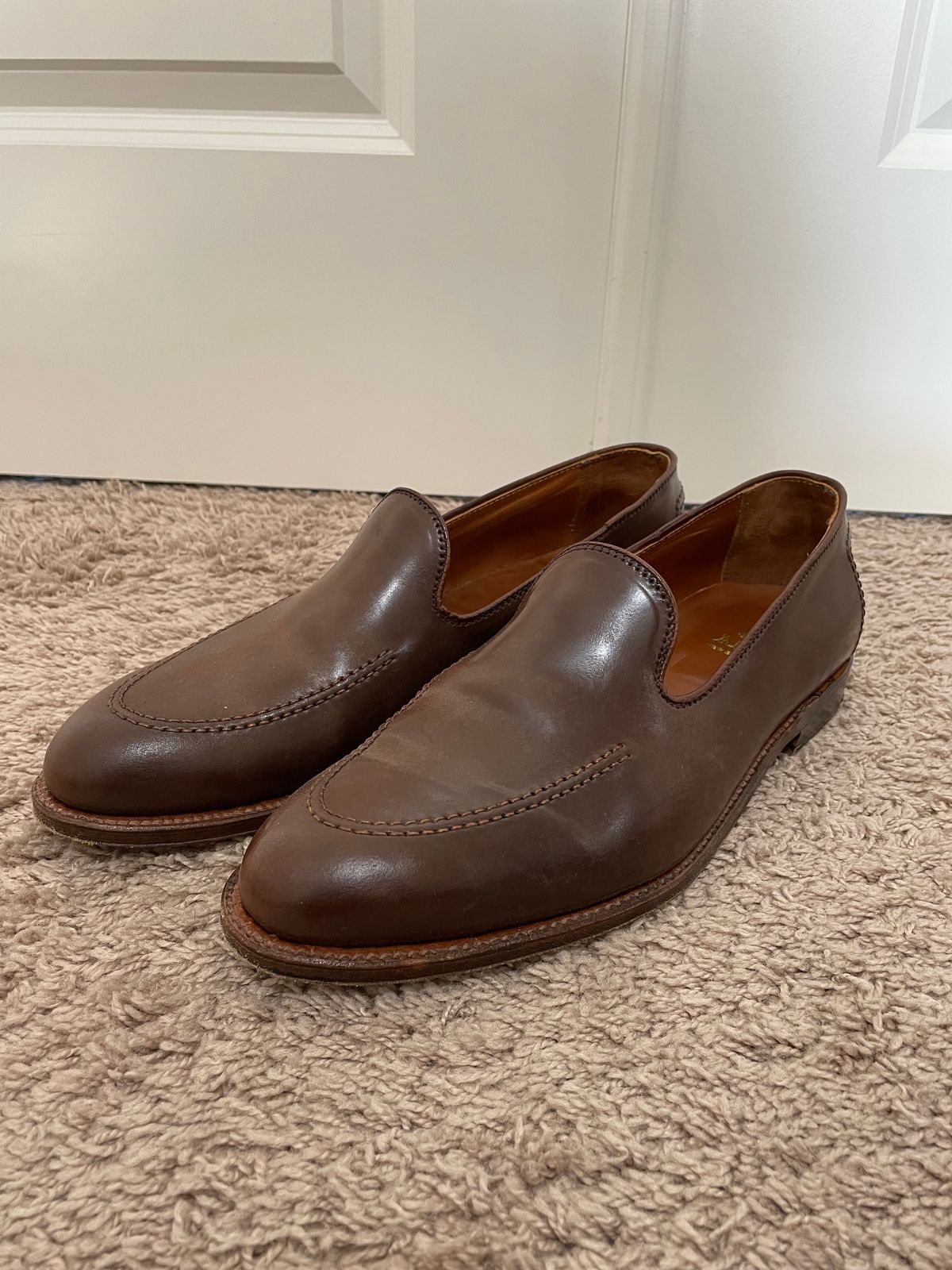 Photo by maguire6859 on November 3, 2023 of the Alden Plain Toe Loafer in Horween Ravello Shell Cordovan.