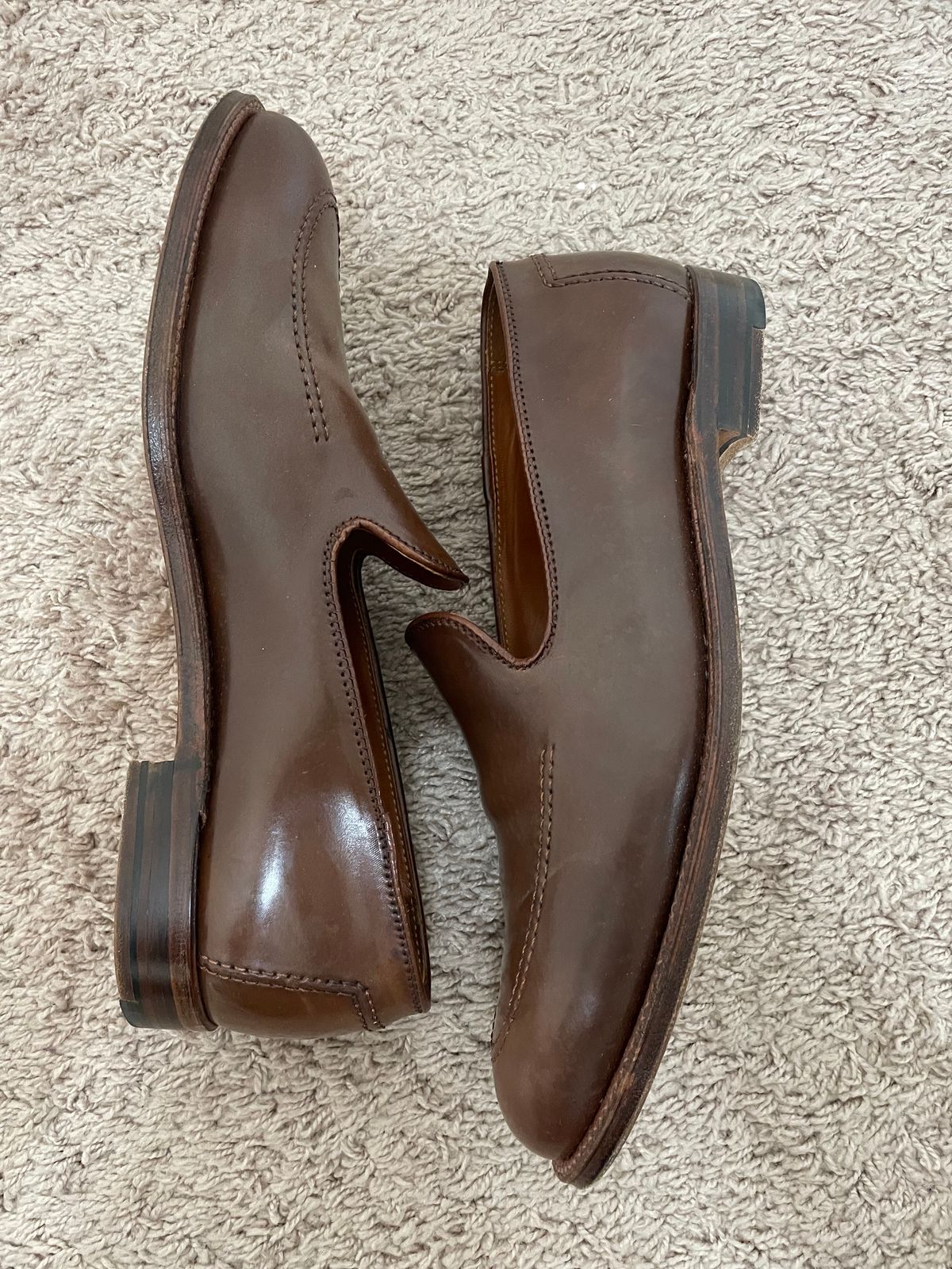 Photo by maguire6859 on November 3, 2023 of the Alden Plain Toe Loafer in Horween Ravello Shell Cordovan.