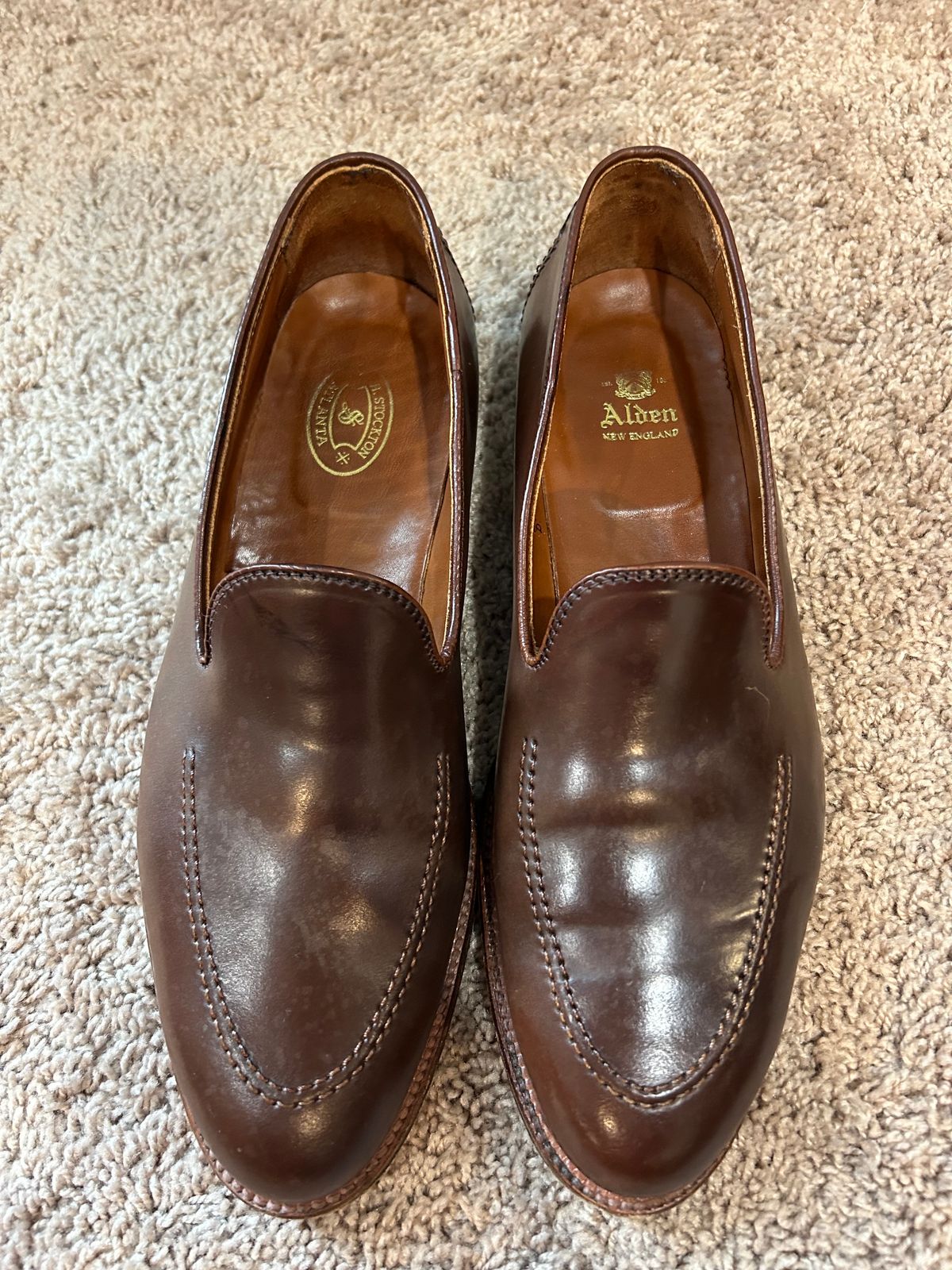 Photo by maguire6859 on December 3, 2023 of the Alden Plain Toe Loafer in Horween Ravello Shell Cordovan.