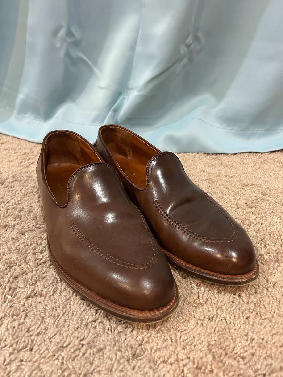 Photo by maguire6859 on January 4, 2024 of the Alden Plain Toe Loafer in Horween Ravello Shell Cordovan.