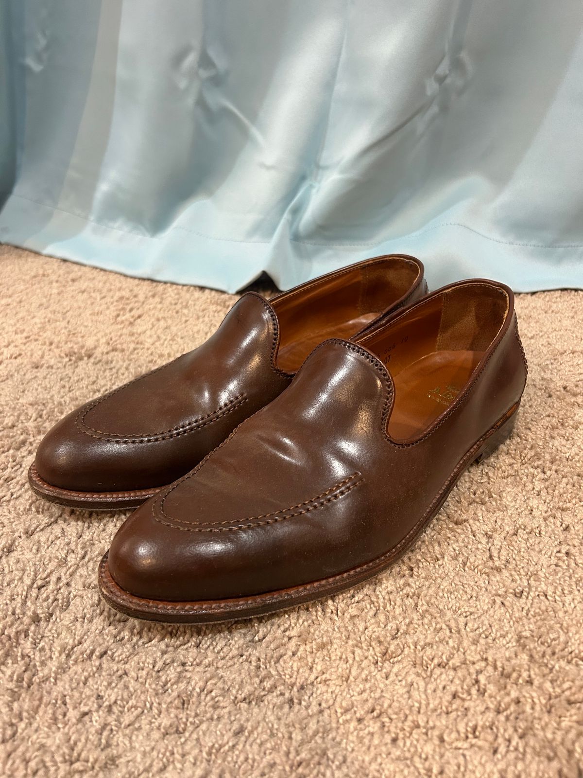 Photo by maguire6859 on January 4, 2024 of the Alden Plain Toe Loafer in Horween Ravello Shell Cordovan.