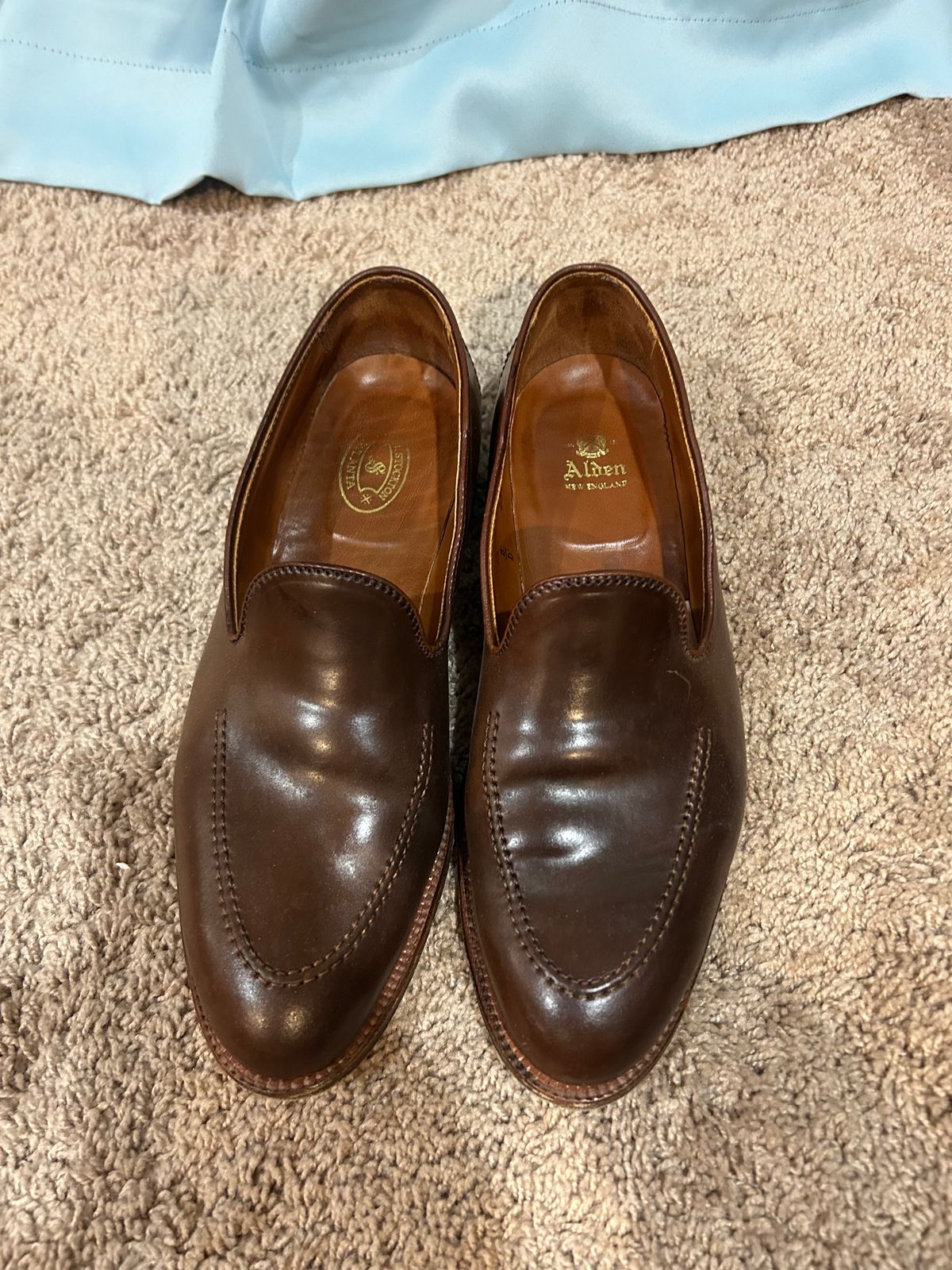 Photo by maguire6859 on January 4, 2024 of the Alden Plain Toe Loafer in Horween Ravello Shell Cordovan.