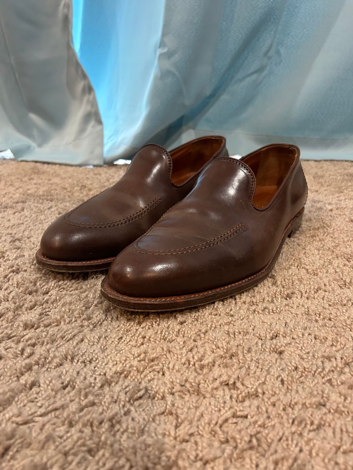 Photo by maguire6859 on March 1, 2024 of the Alden Plain Toe Loafer in Horween Ravello Shell Cordovan.