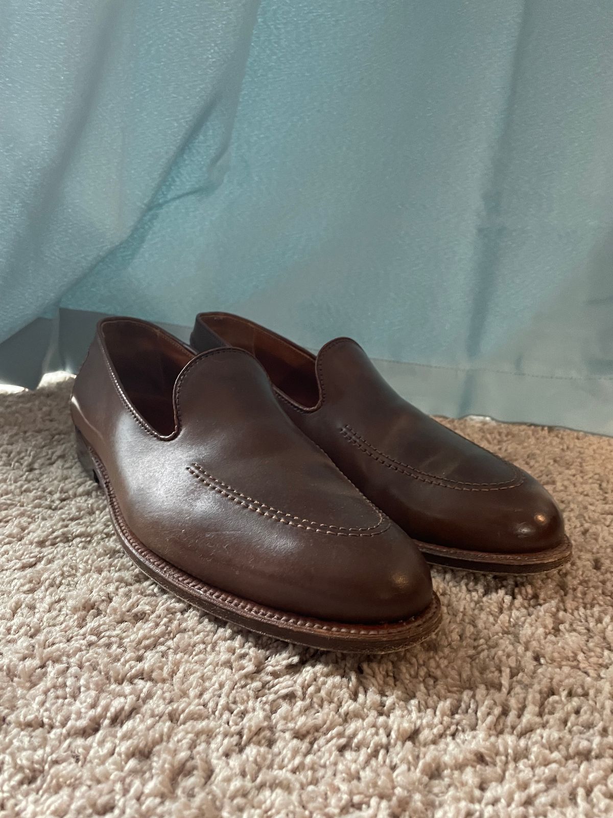 Photo by maguire6859 on April 1, 2024 of the Alden Plain Toe Loafer in Horween Ravello Shell Cordovan.