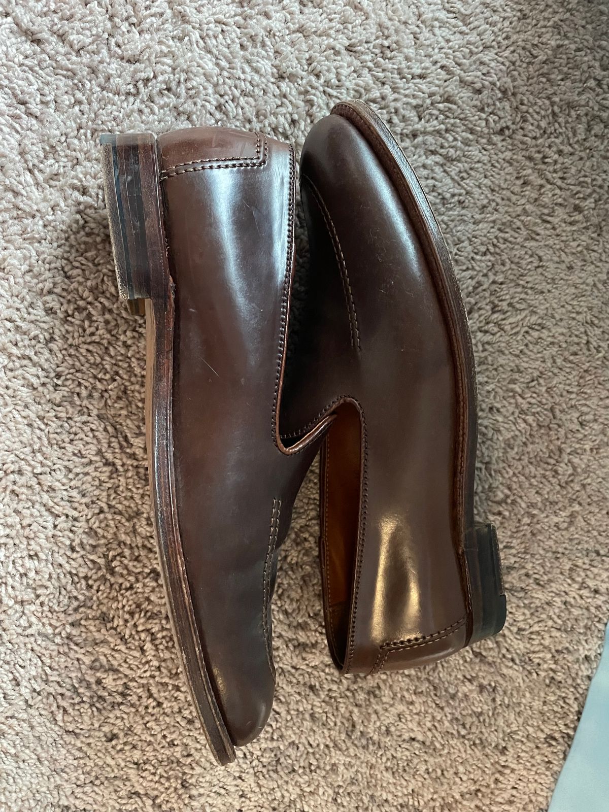 Photo by maguire6859 on April 1, 2024 of the Alden Plain Toe Loafer in Horween Ravello Shell Cordovan.