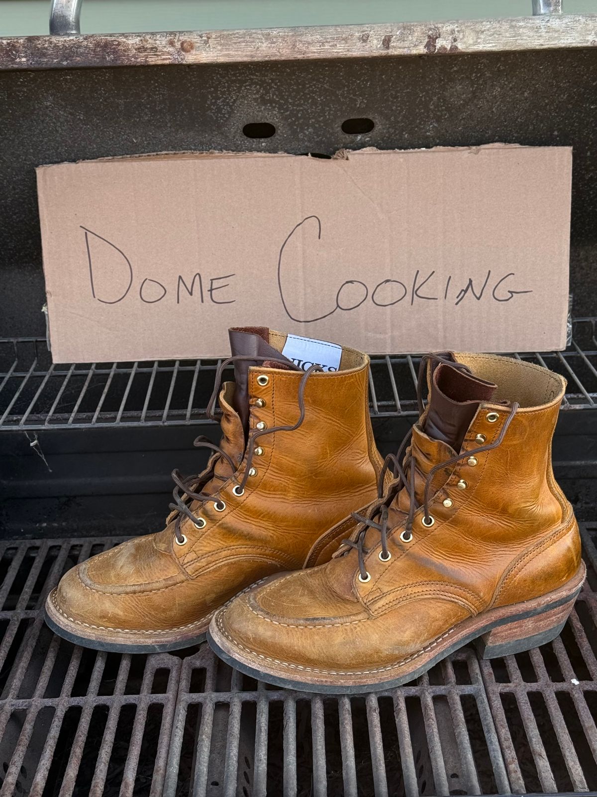 Photo by DocLineman on November 1, 2025 of the Nicks Ranger MTO in Horween Acorn Cypress.