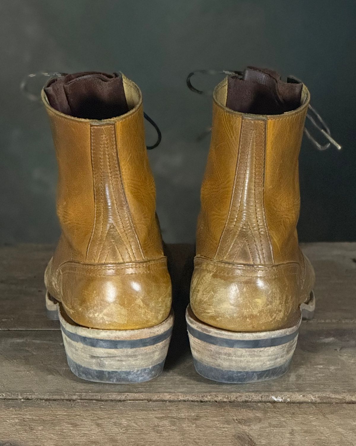 Photo by DocLineman on January 25, 2026 of the Nicks Ranger MTO in Horween Acorn Cypress.