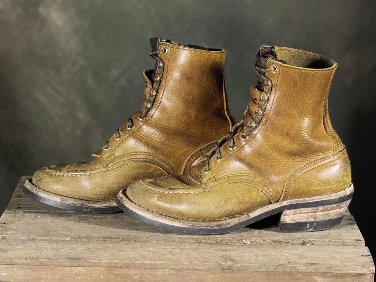 Photo by DocLineman on March 1, 2026 of the Nicks Ranger MTO in Horween Acorn Cypress.