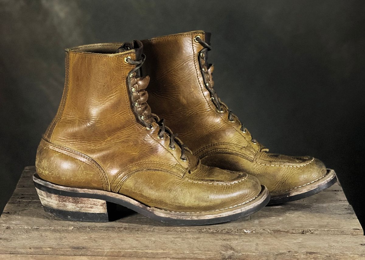 Photo by DocLineman on March 1, 2026 of the Nicks Ranger MTO in Horween Acorn Cypress.