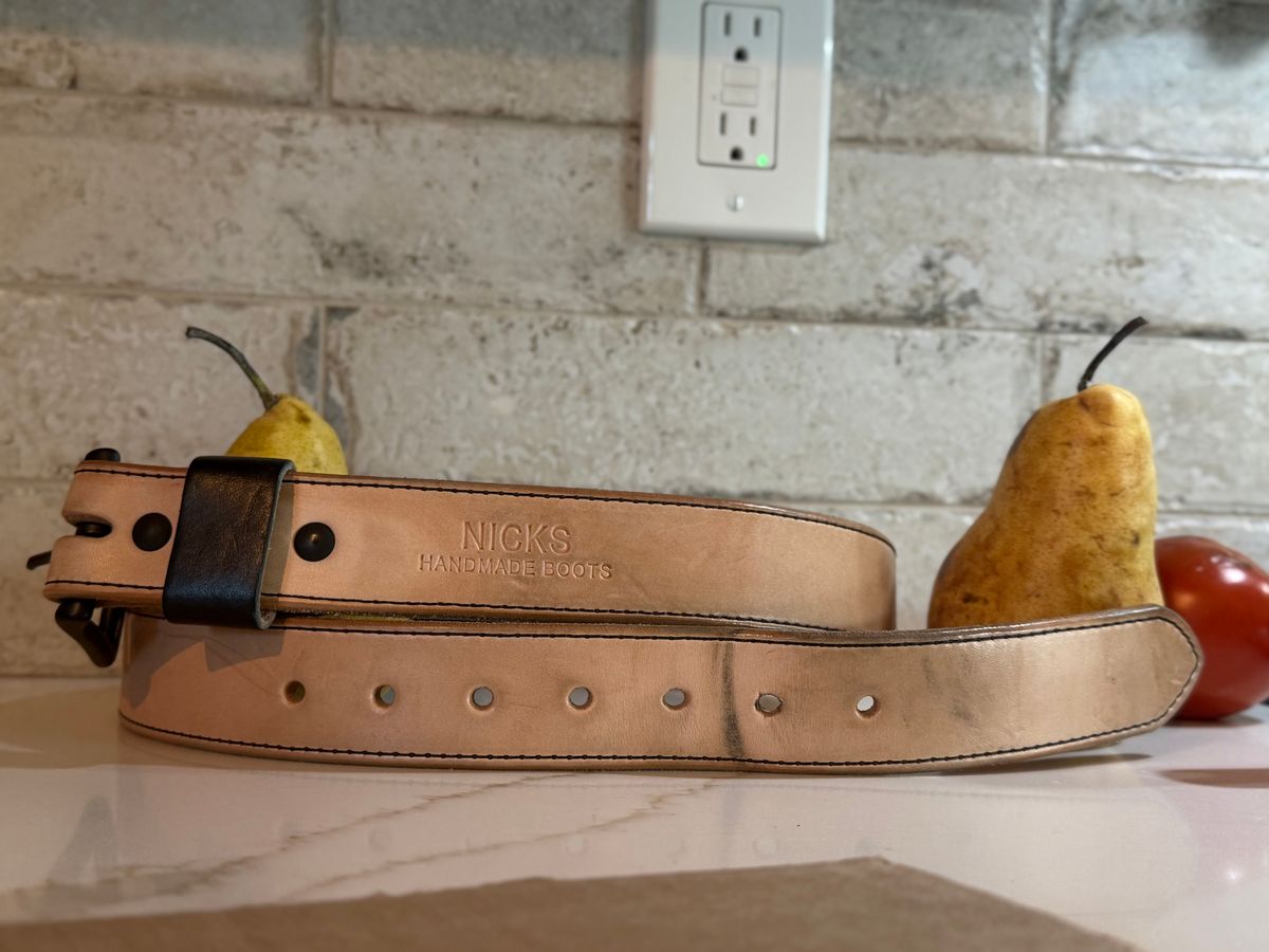 Photo by DocLineman on November 2, 2025 of the Nicks Natural Blackout in Wickett & Craig Natural Veg Tan.