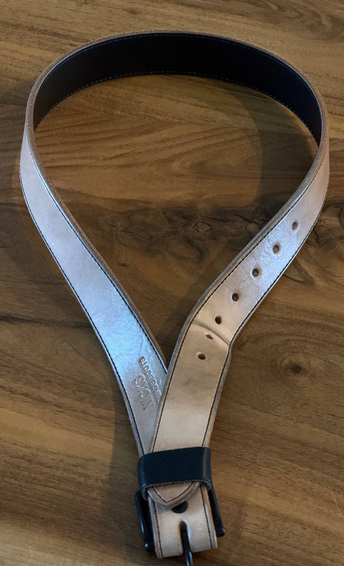 Photo by DocLineman on January 2, 2026 of the Nicks Natural Blackout in Wickett & Craig Natural Veg Tan.