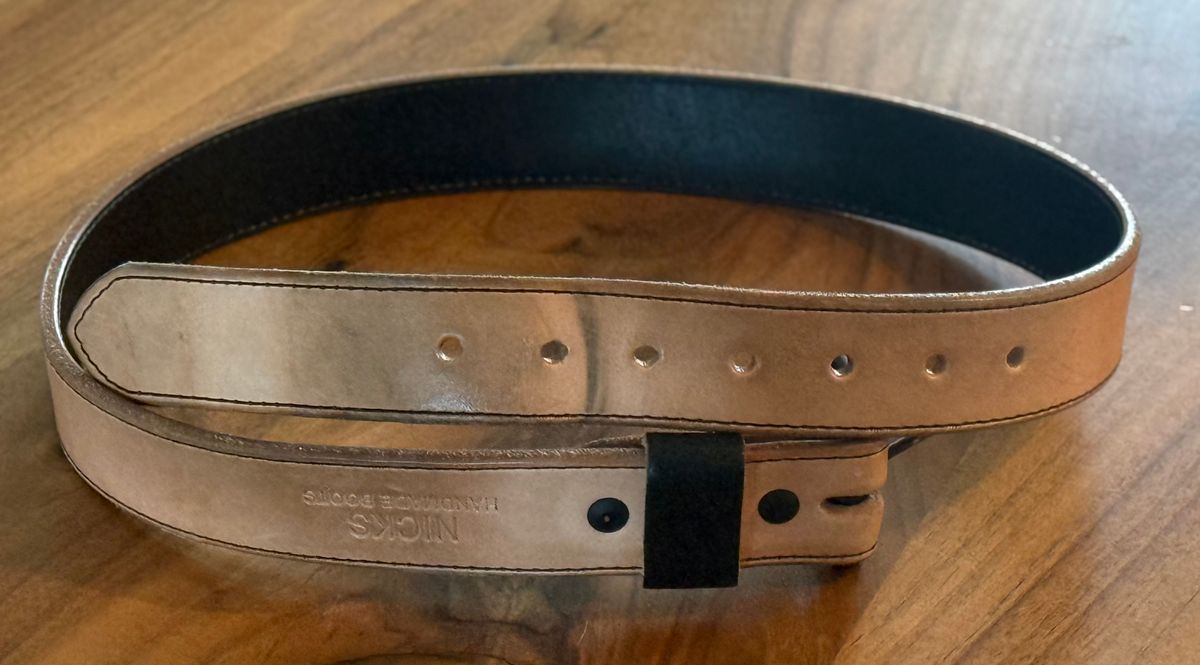 Photo by DocLineman on January 2, 2026 of the Nicks Natural Blackout in Wickett & Craig Natural Veg Tan.