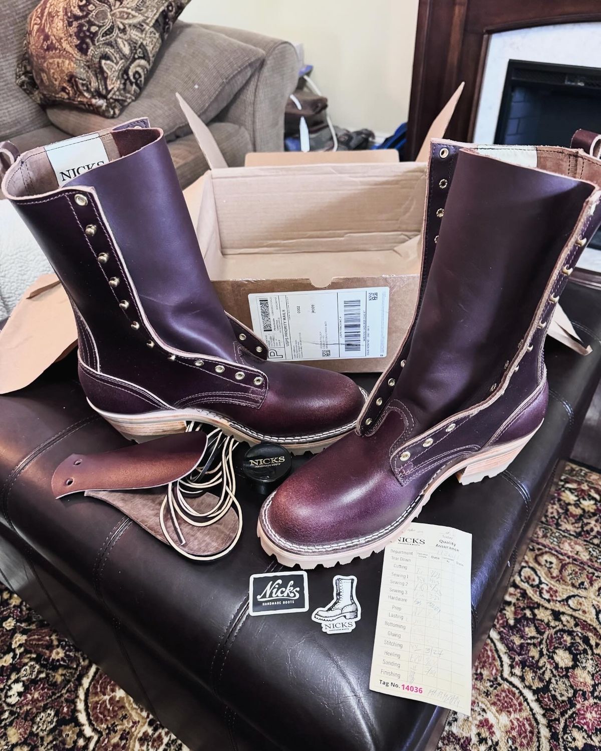 Photo by DocLineman on September 16, 2024 of the Nicks MTO in Horween Tan Waxed Flesh.