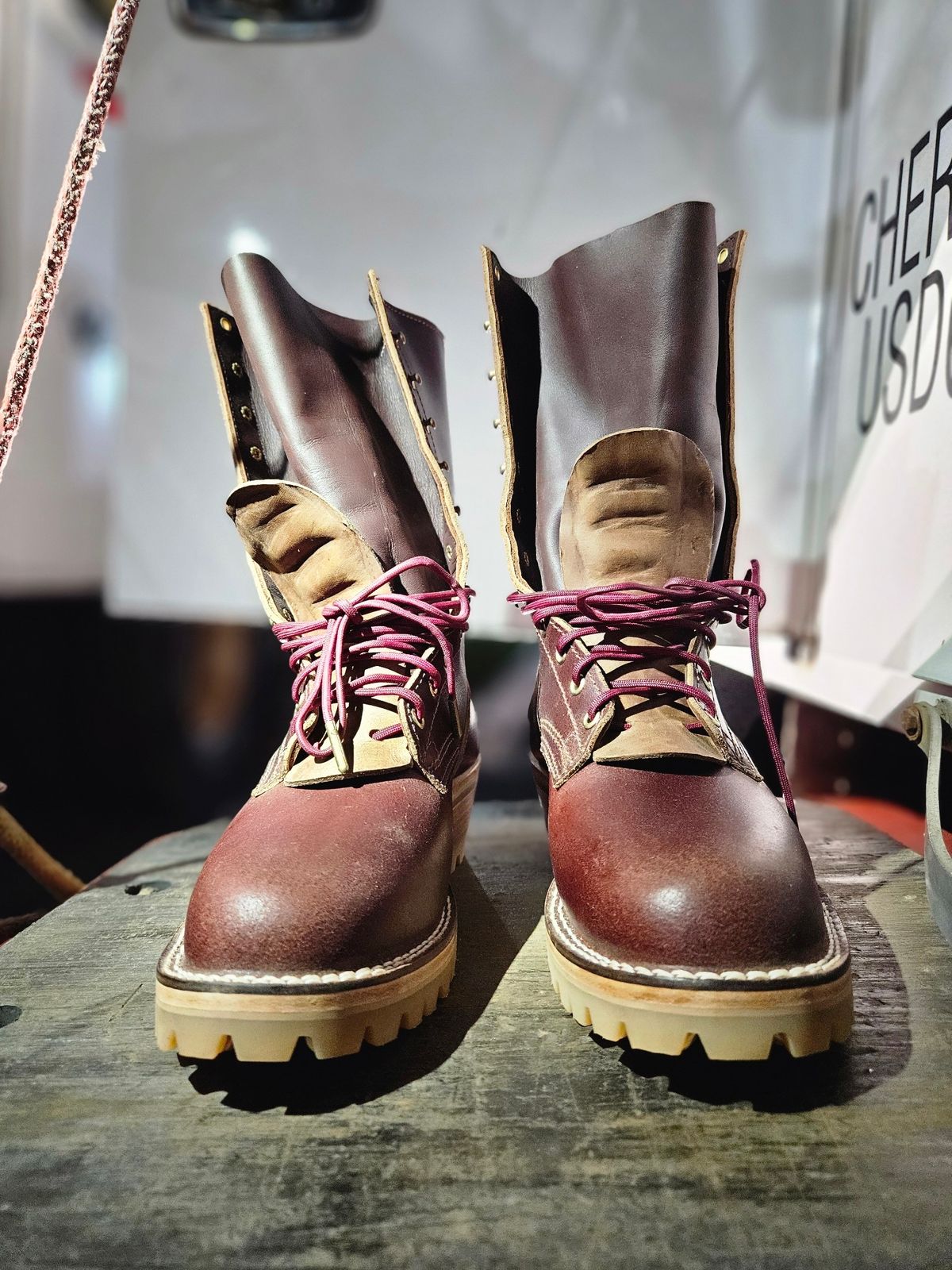 Photo by DocLineman on October 1, 2024 of the Nicks MTO in Horween Tan Waxed Flesh.