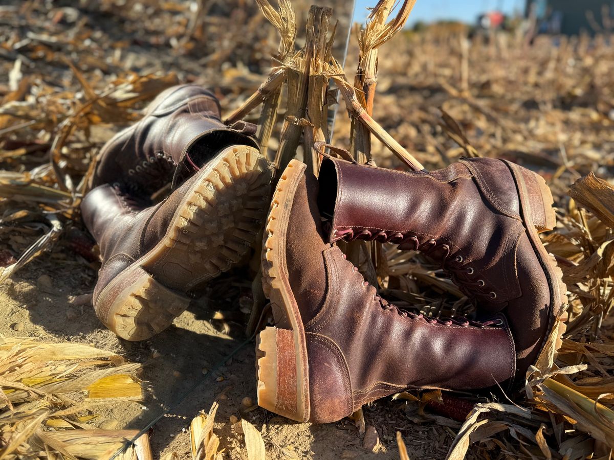 Photo by DocLineman on November 1, 2024 of the Nicks MTO in Horween Tan Waxed Flesh.