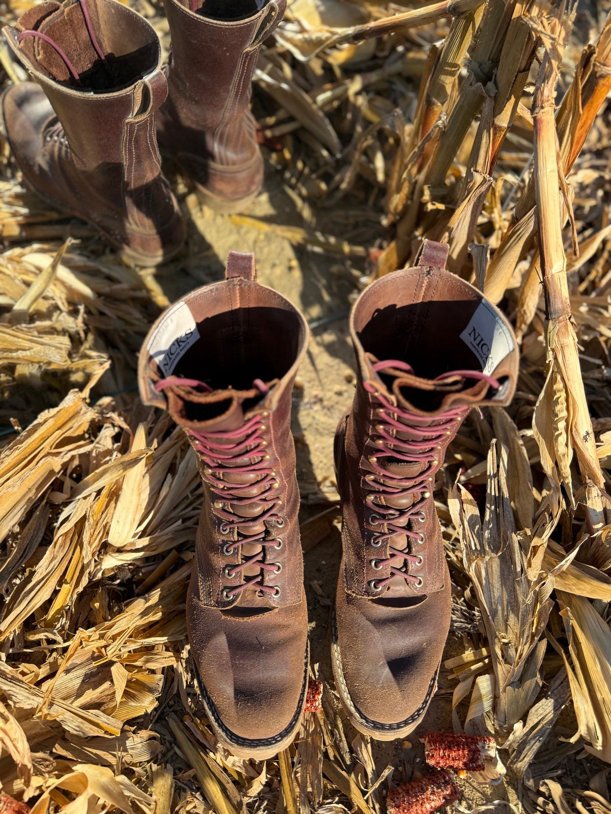 Photo by DocLineman on November 1, 2024 of the Nicks MTO in Horween Tan Waxed Flesh.