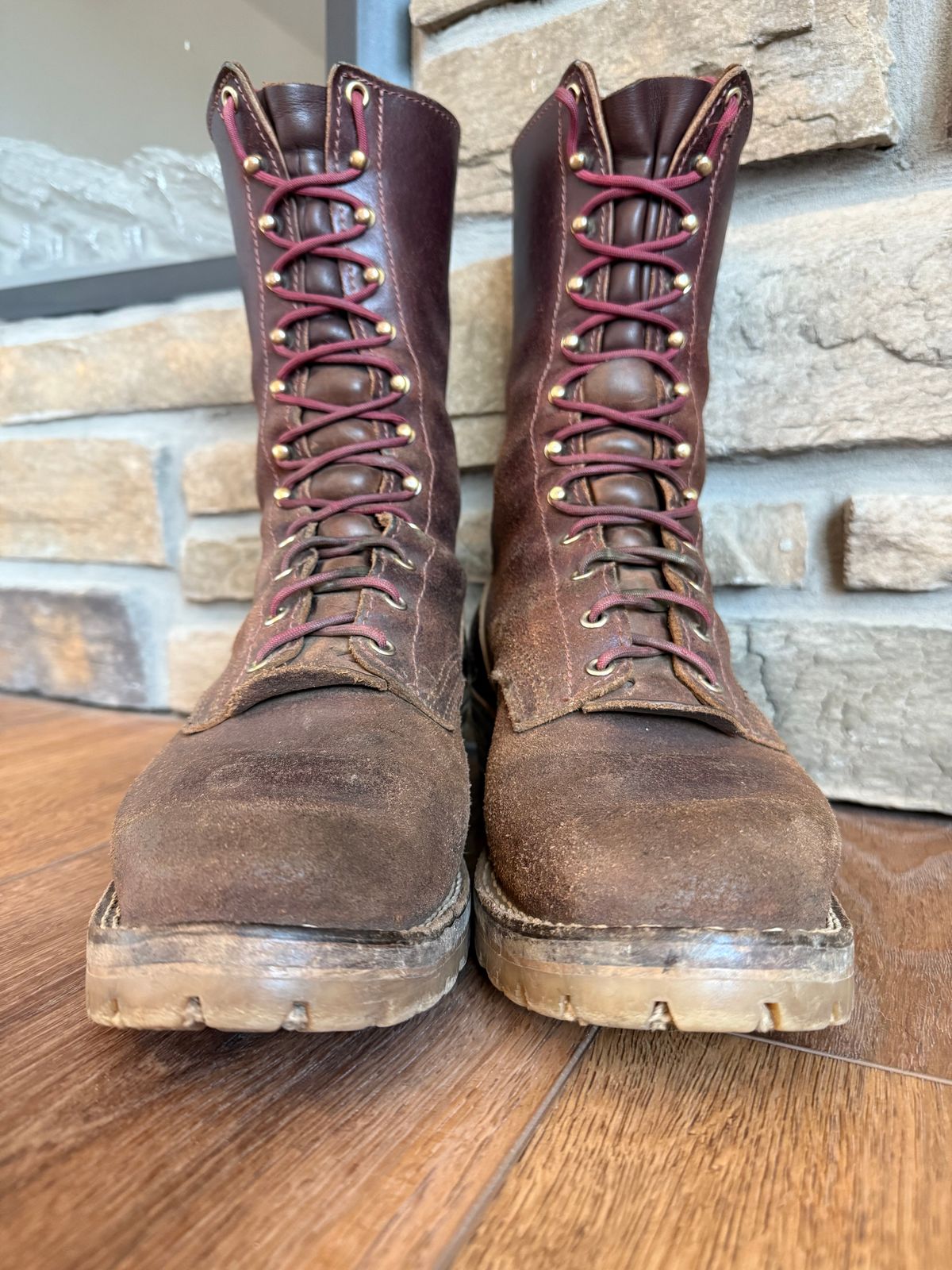 Photo by DocLineman on December 1, 2024 of the Nicks MTO in Horween Tan Waxed Flesh.