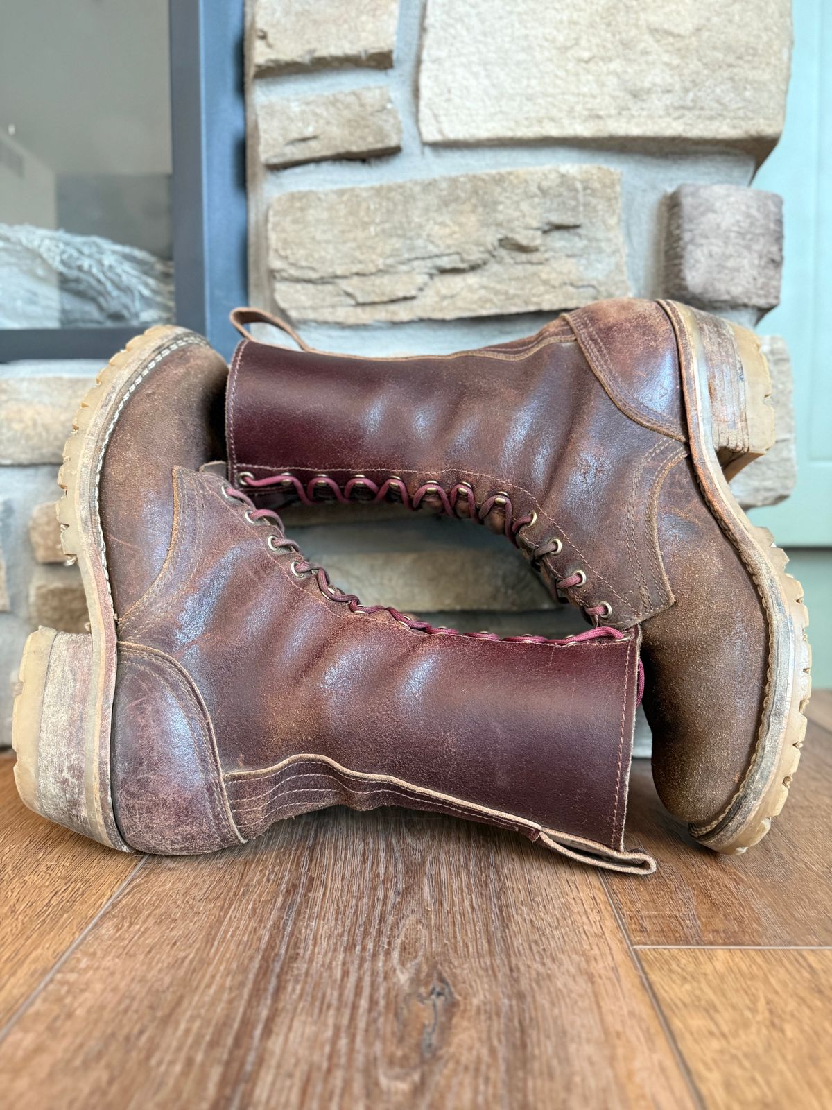 Photo by DocLineman on December 1, 2024 of the Nicks MTO in Horween Tan Waxed Flesh.