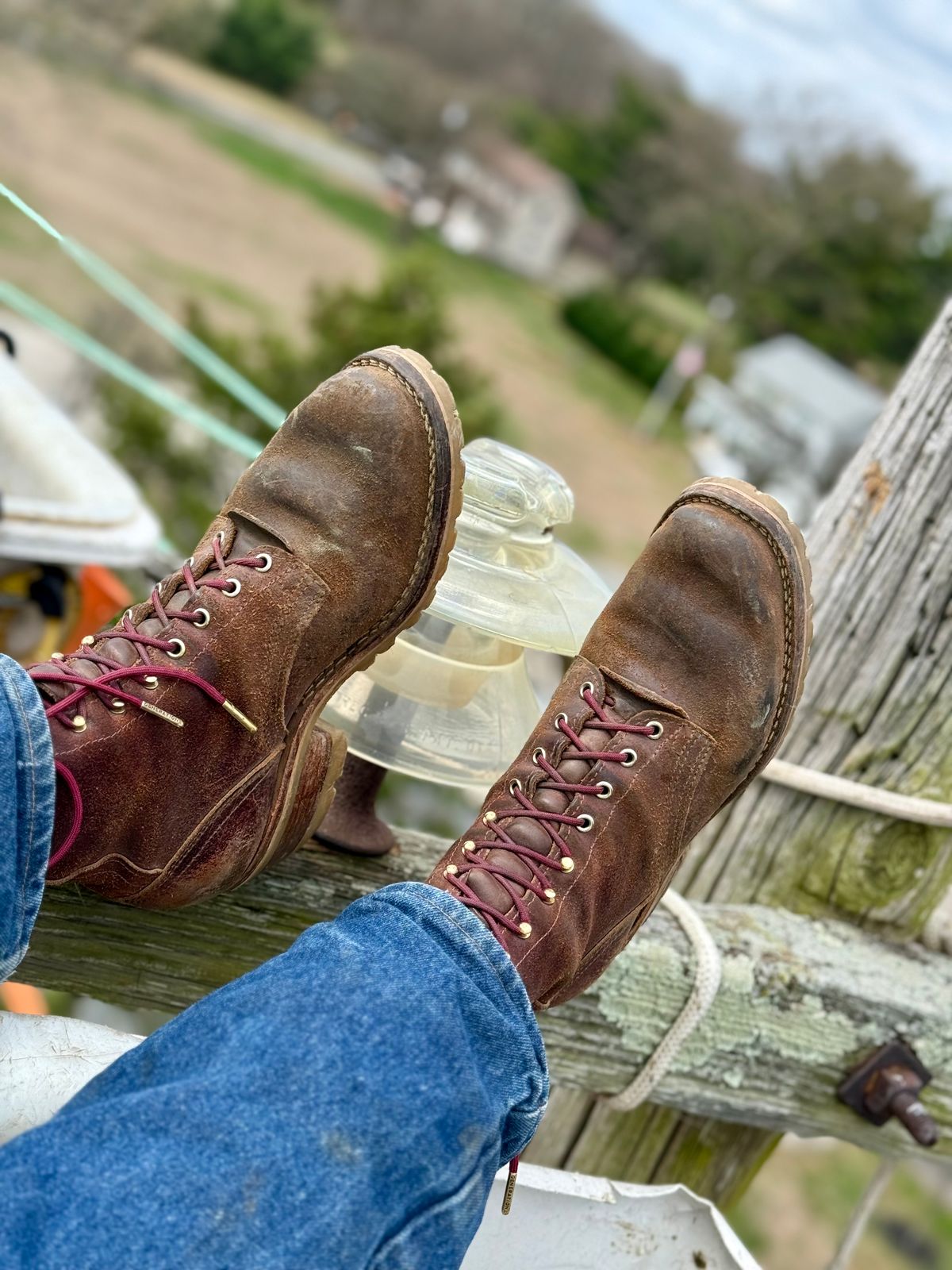 Photo by DocLineman on April 1, 2025 of the Nicks MTO in Horween Tan Waxed Flesh.