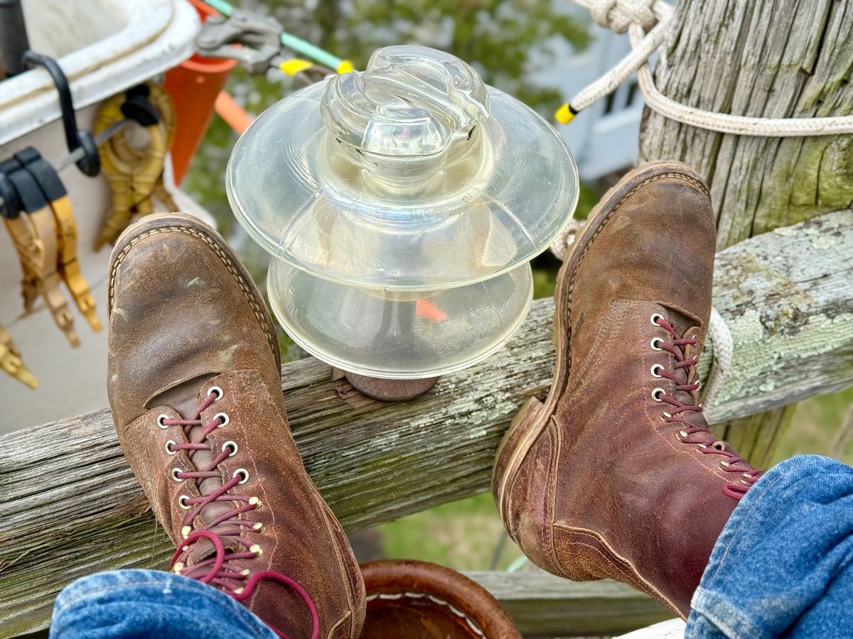 Photo by DocLineman on April 1, 2025 of the Nicks MTO in Horween Tan Waxed Flesh.