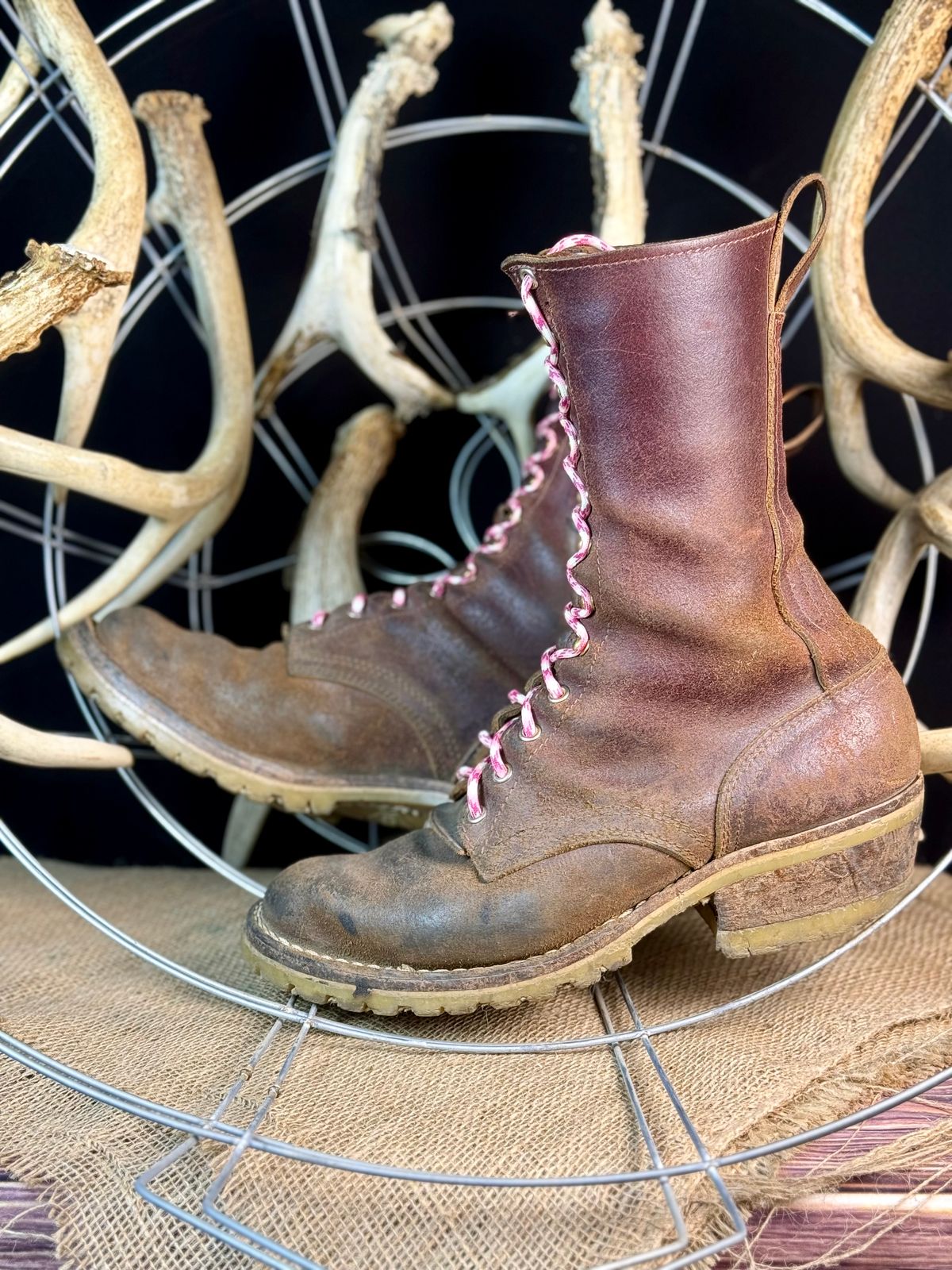 Photo by DocLineman on July 4, 2025 of the Nicks MTO in Horween Tan Waxed Flesh.