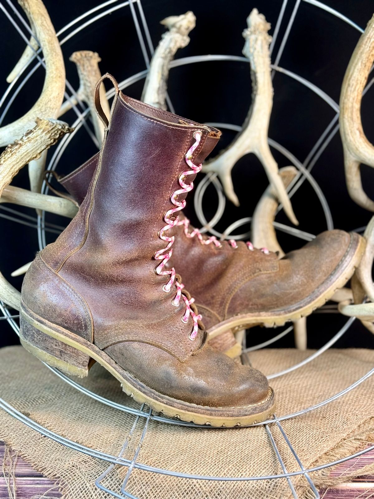 Photo by DocLineman on July 4, 2025 of the Nicks MTO in Horween Tan Waxed Flesh.