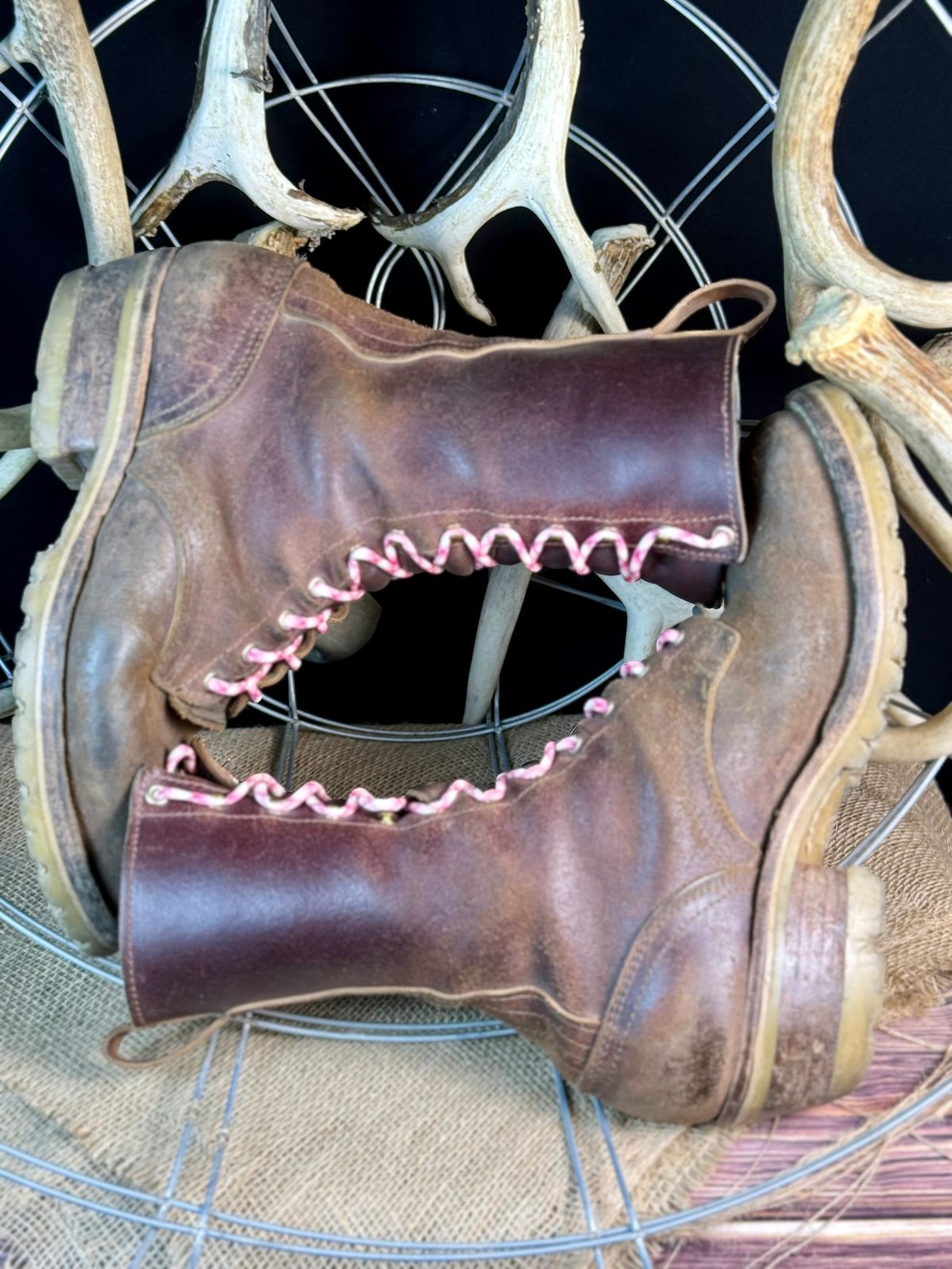 Photo by DocLineman on July 4, 2025 of the Nicks MTO in Horween Tan Waxed Flesh.