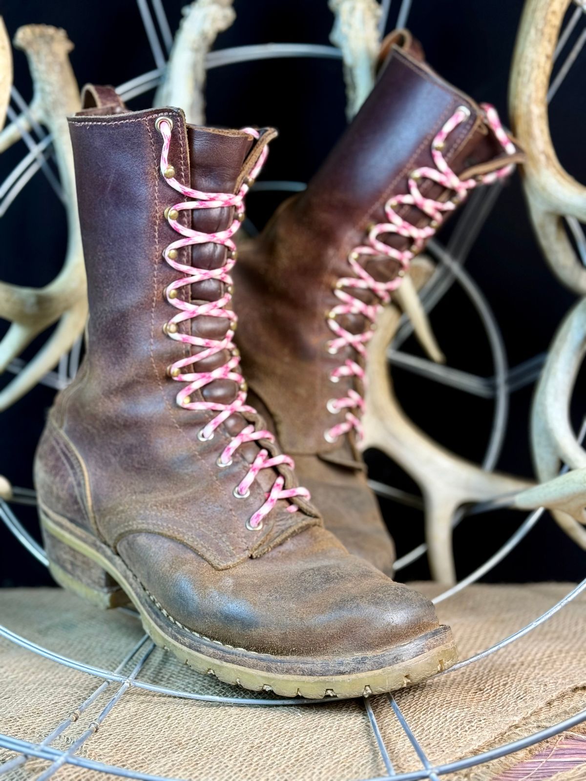 Photo by DocLineman on July 4, 2025 of the Nicks MTO in Horween Tan Waxed Flesh.