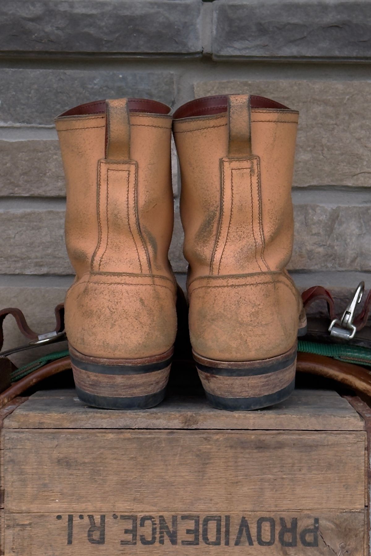 Photo by DocLineman on April 25, 2026 of the Nicks Doc Wellington in Wickett & Craig Natural Waxed Flesh.