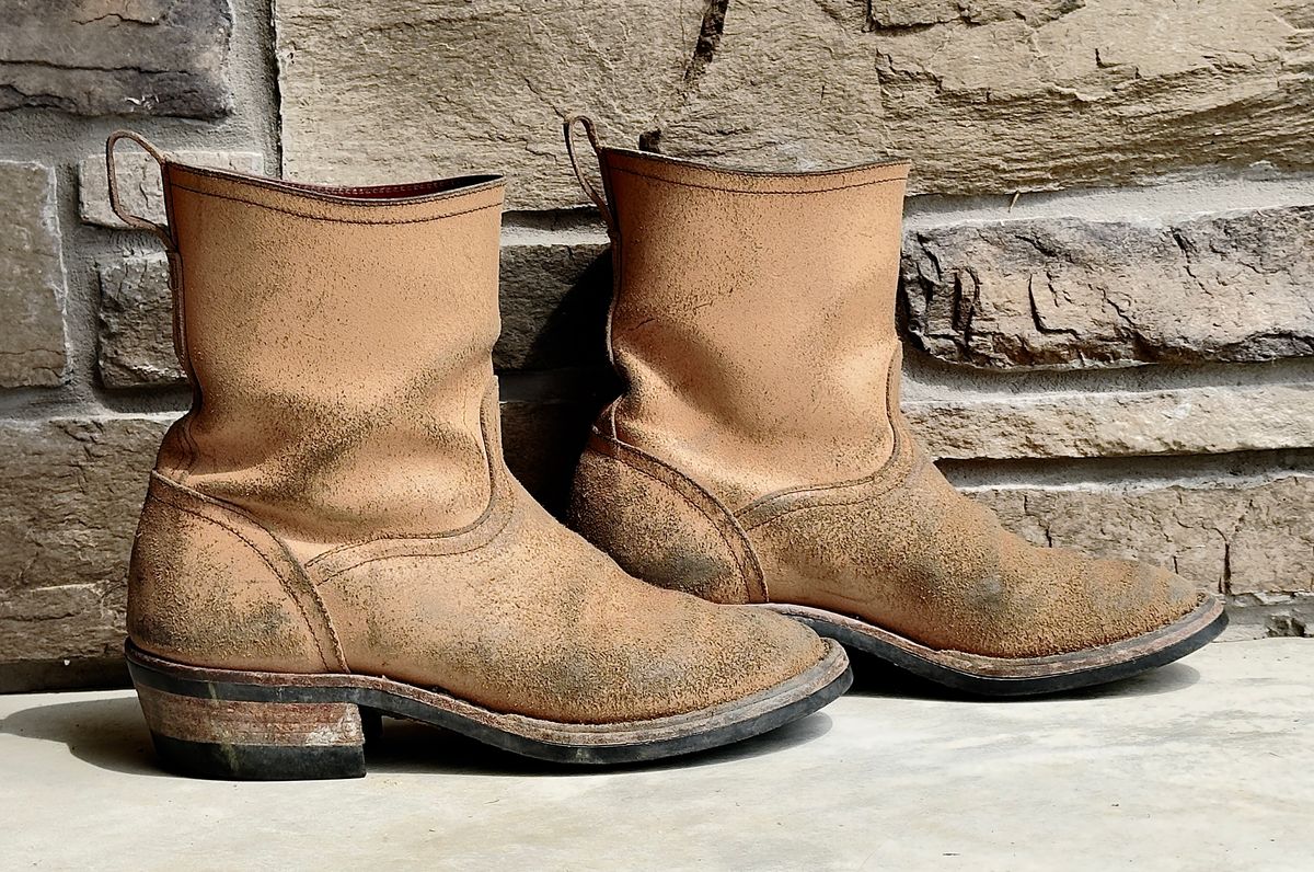 Photo by DocLineman on May 9, 2026 of the Nicks Doc Wellington in Wickett & Craig Natural Waxed Flesh.