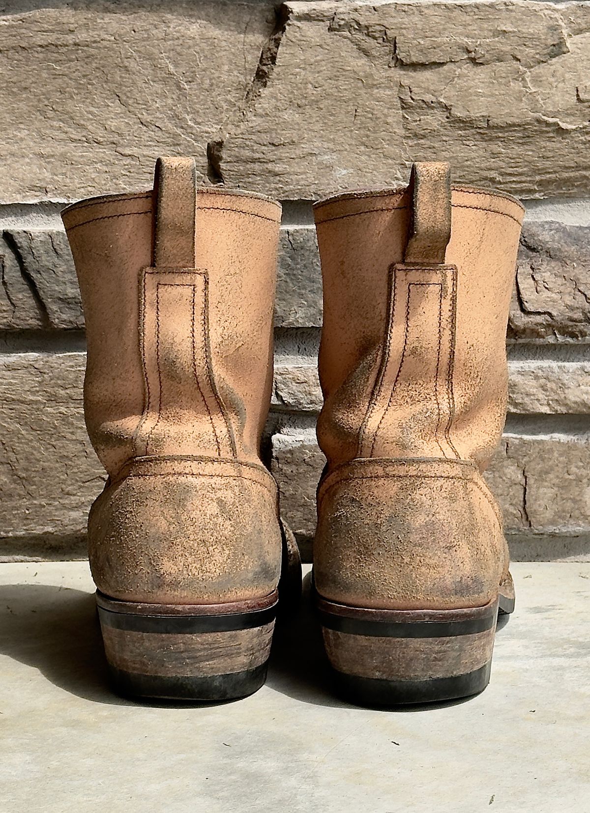 Photo by DocLineman on May 9, 2026 of the Nicks Doc Wellington in Wickett & Craig Natural Waxed Flesh.